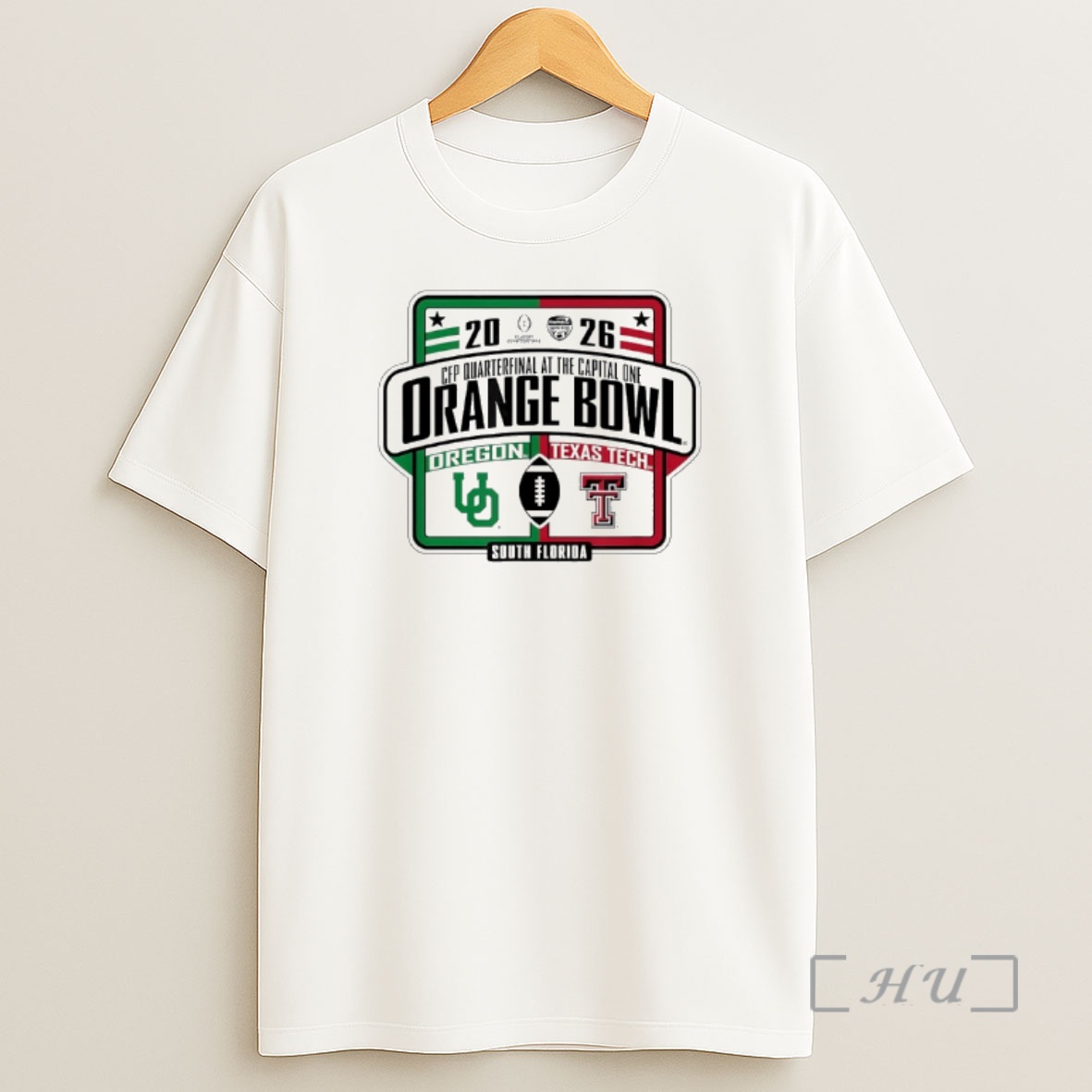 Officials Oregon Ducks Vs Texas Tech Red Raiders Orange Bowl 2026 Cfp Capital One South Florida Shirt Sweatshirt Tee