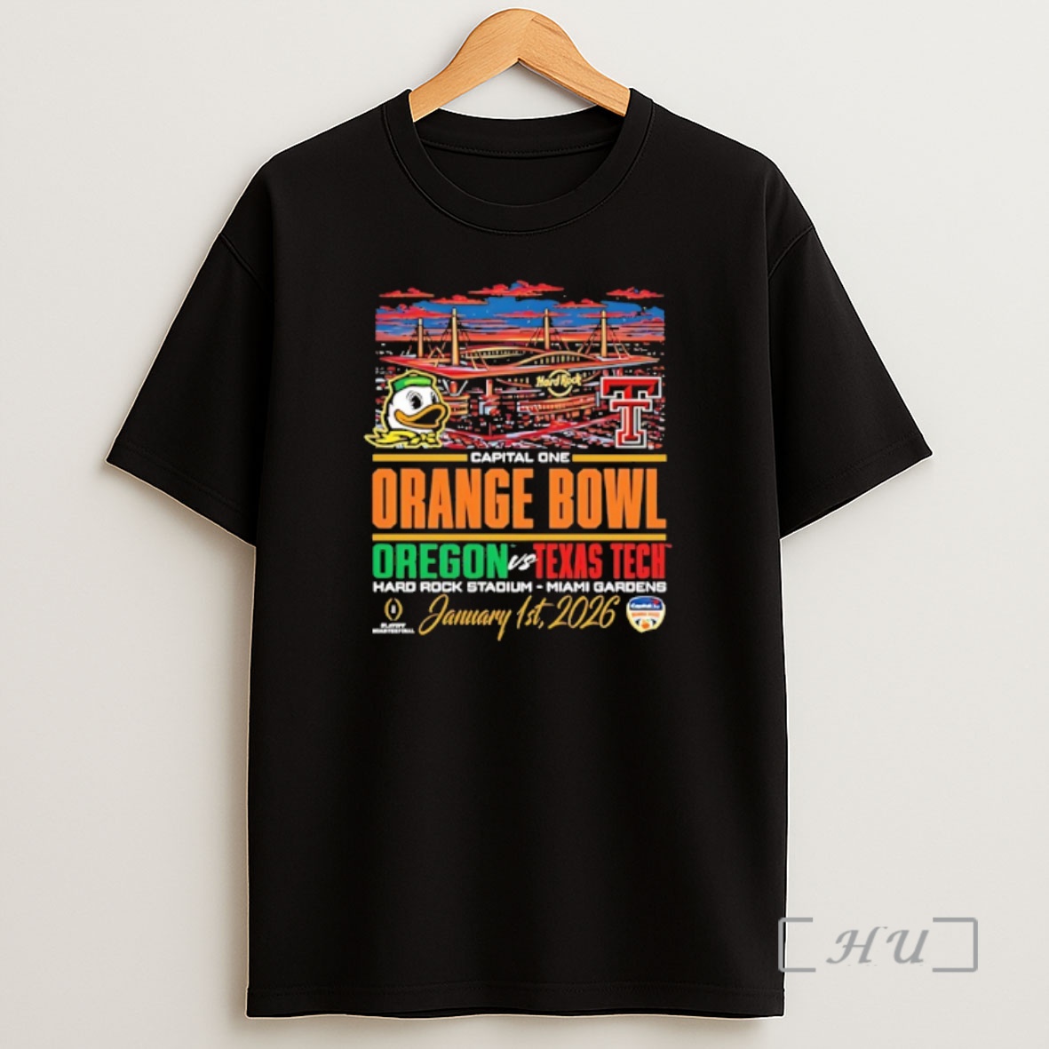Officials Oregon Ducks Vs Texas Tech Red Raiders Orange Bowl Capital One Hard Rock Stadium Shirt Sweatshirt Tee