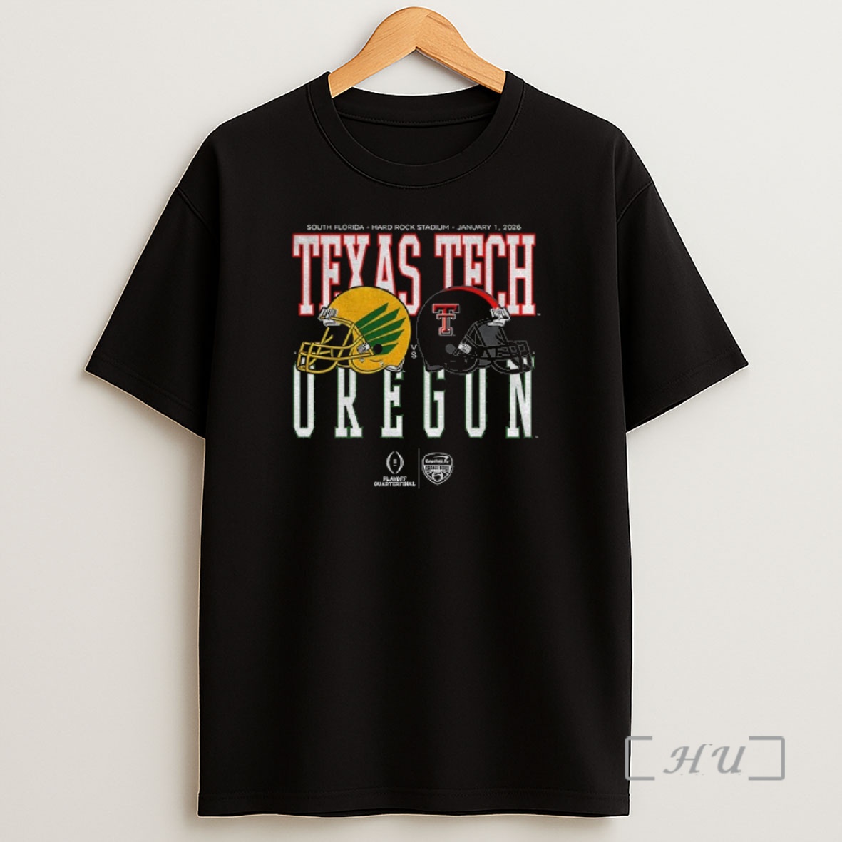 Officials Oregon Ducks Vs Texas Tech Red Raiders Helmet Matchup 2026 January 1 Shirt Sweatshirt Tee