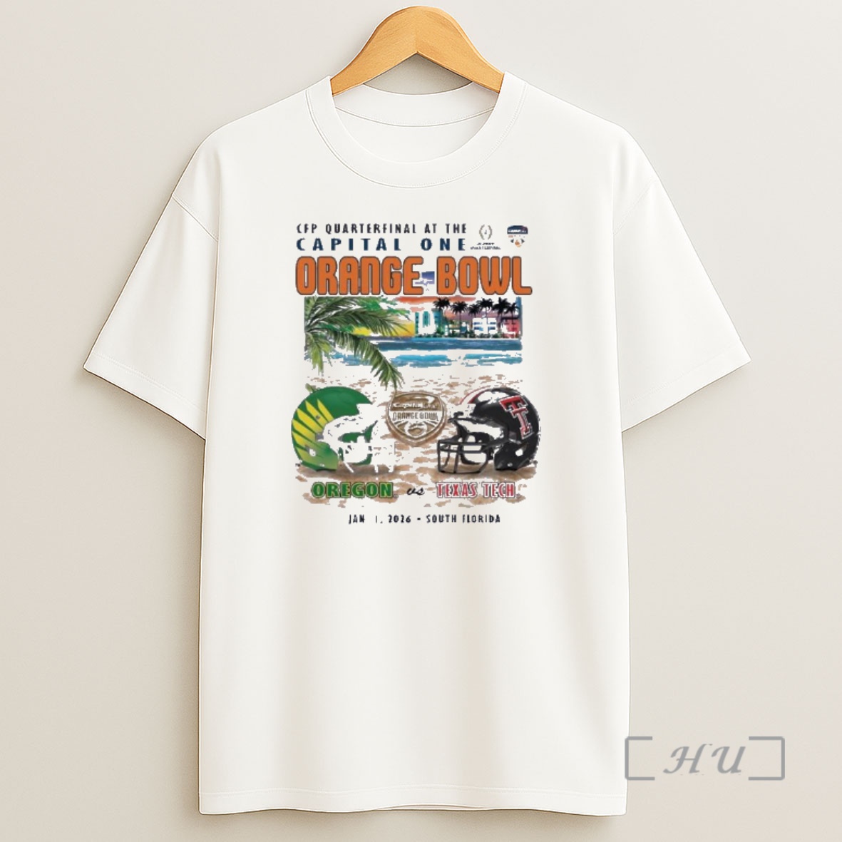 Officials Oregon Vs Texas Tech 2026 Orange Bowl Sobe Showdown Beach Shirt Sweatshirt Tee