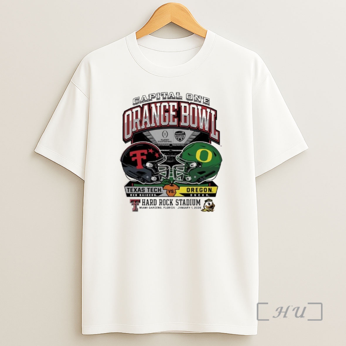 Officials Oregon Vs Texas Tech 2025 Orange Bowl Hard Rock Stadium Helmet Shirt Sweatshirt Tee