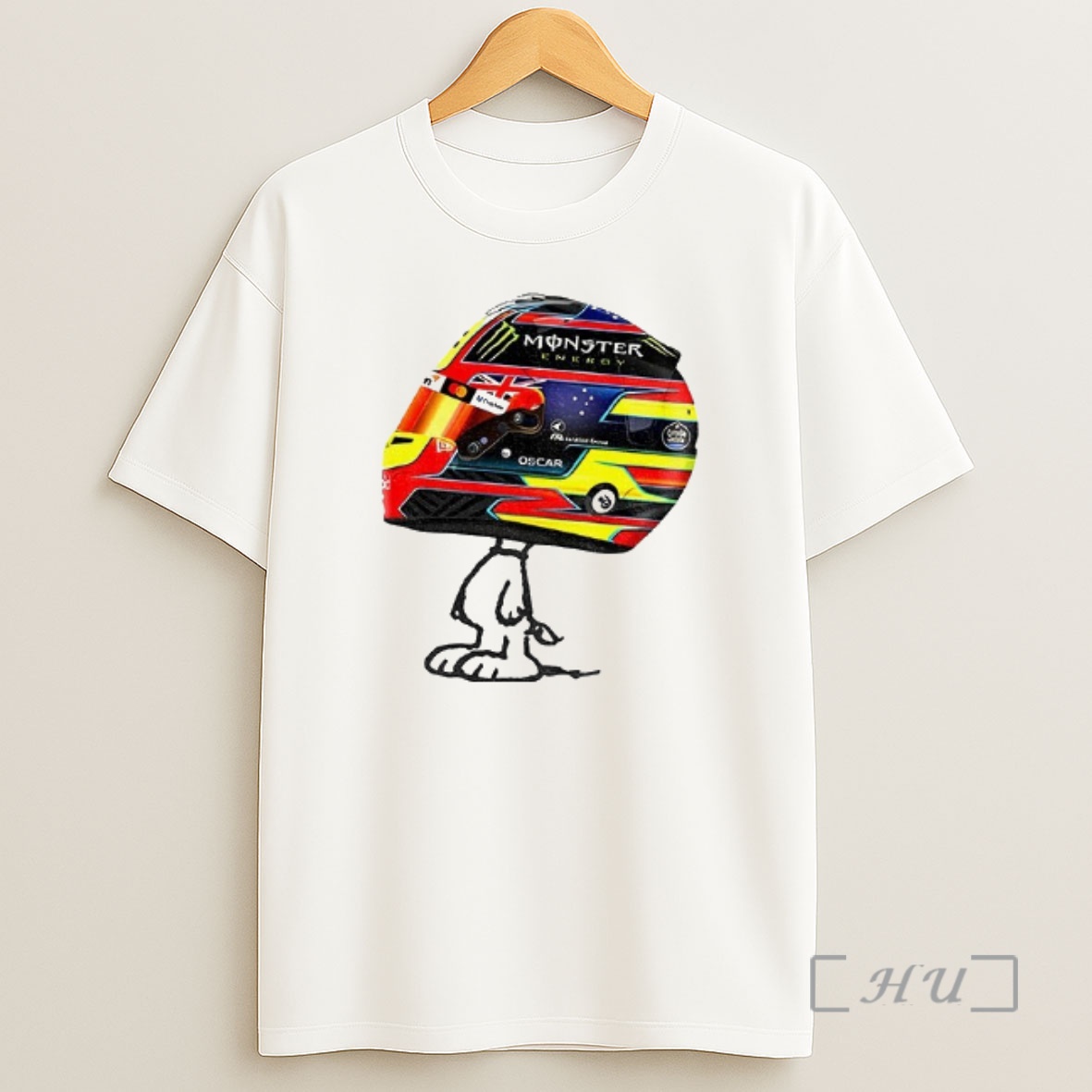 Officials Oscar Piastri Racing Helmet Snoopy Premium Shirt Sweatshirt Tee