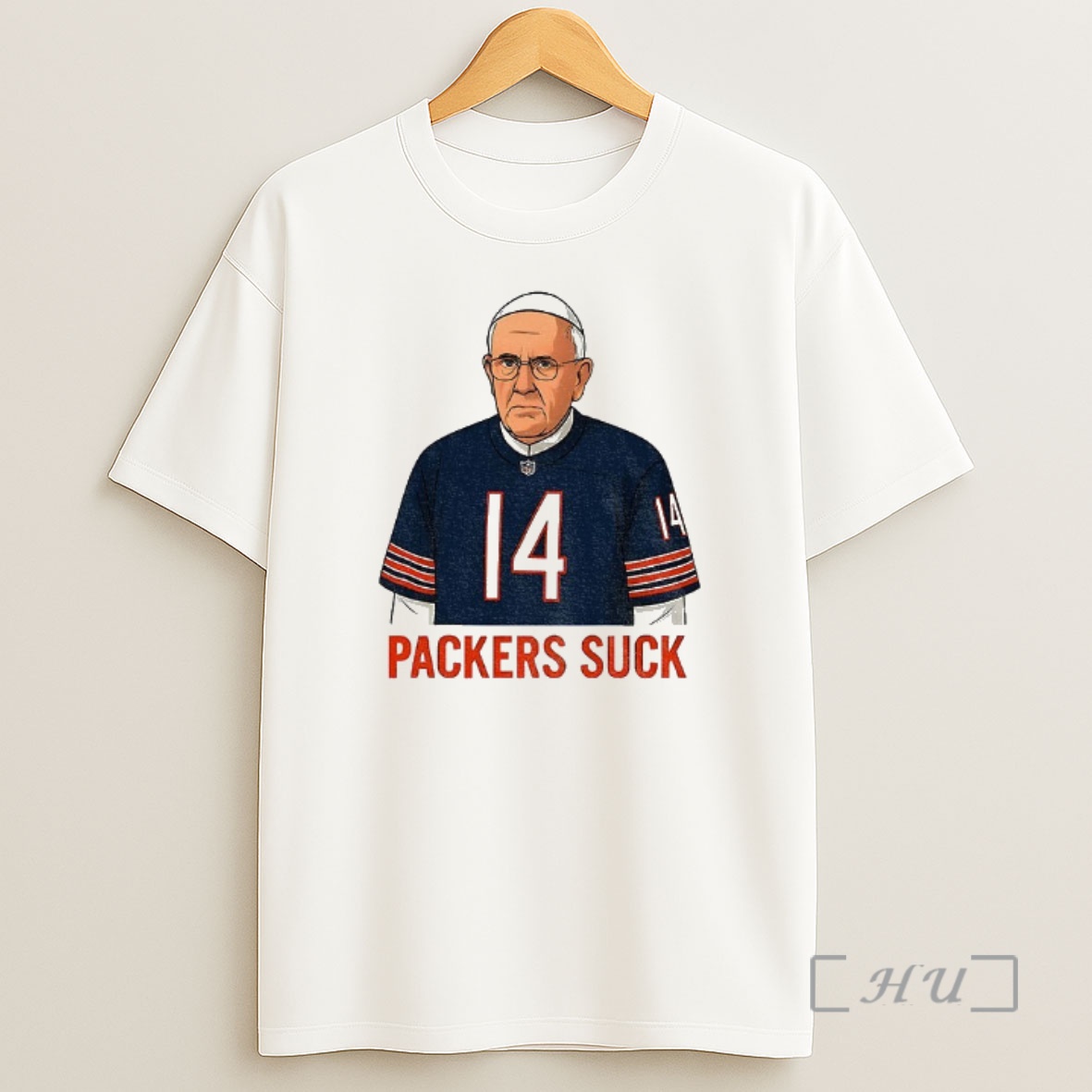 Officials Packers Suck Pope Da Pope Chicago Bears Football Thanksgiving Premium Shirt Sweatshirt Tee