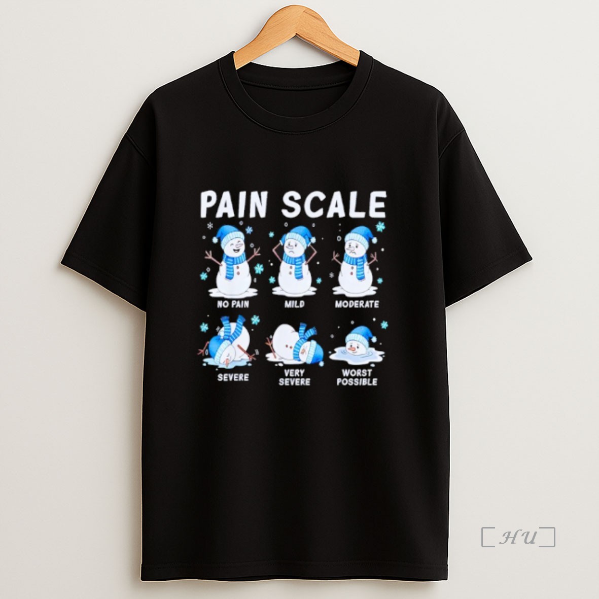 Officials Pain Scale Snowman Nurse Christmas Xmas Snow Pajamas Holiday Premium Shirt Sweatshirt Tee