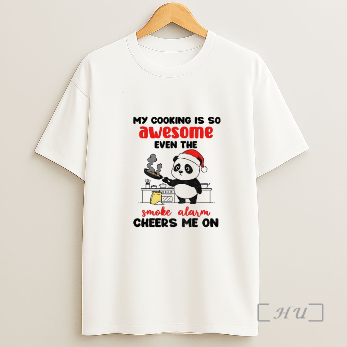 Officials Panda Santa My Cooking Is So Awesome Even The Smoke Alarm Cheers Me On Christmas Premium Shirt Sweatshirt Tee