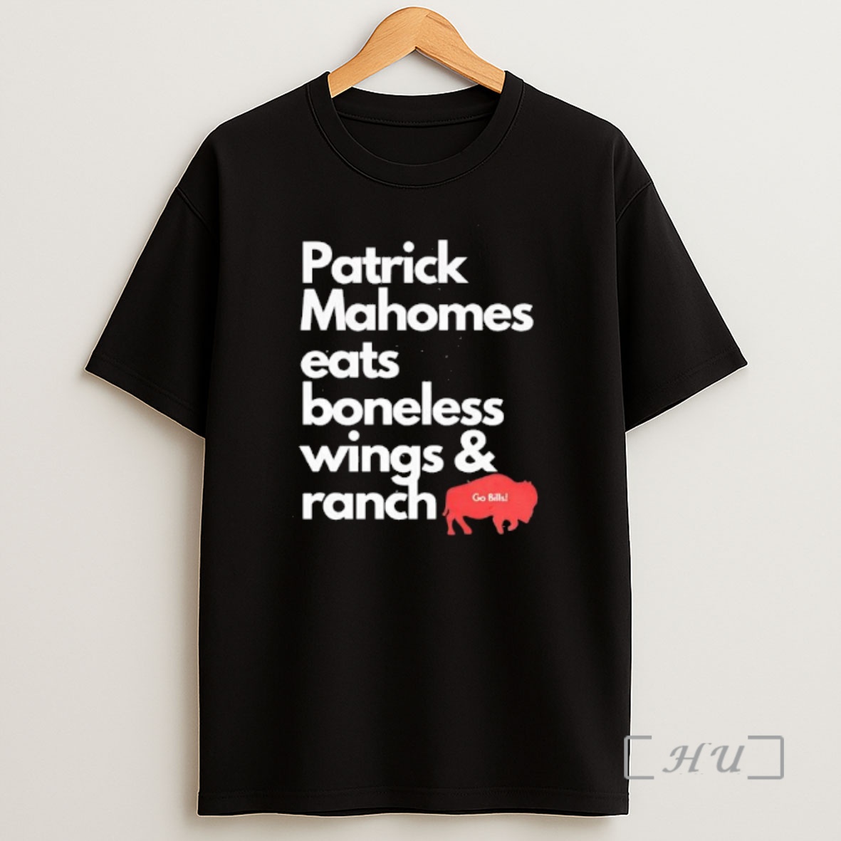 Officials Patrick Mahomes Eats Boneless Wings Ranch Go Bills Premium Shirt Sweatshirt Tee