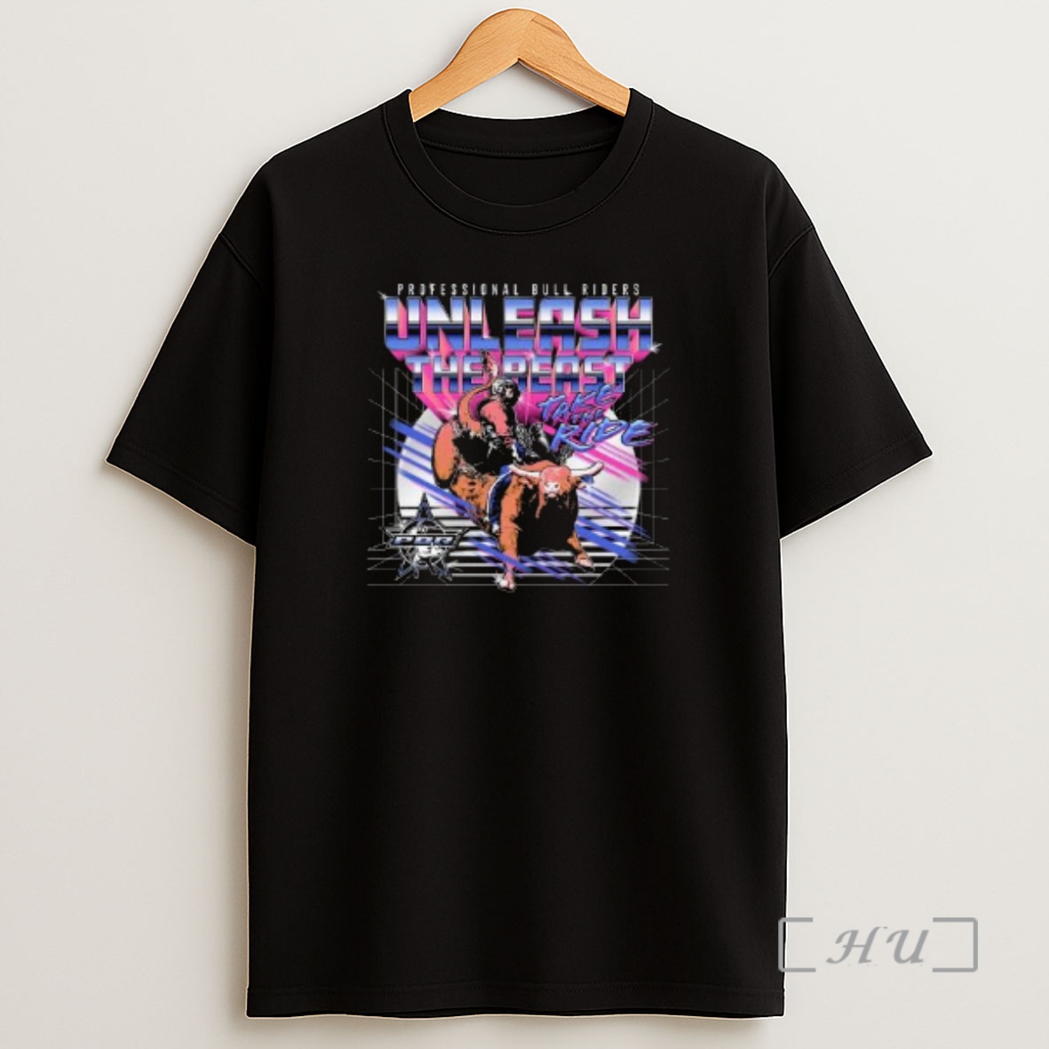 Officials Pbr Unleash The Beast Synthwave Circle Black Premium Shirt Sweatshirt Tee