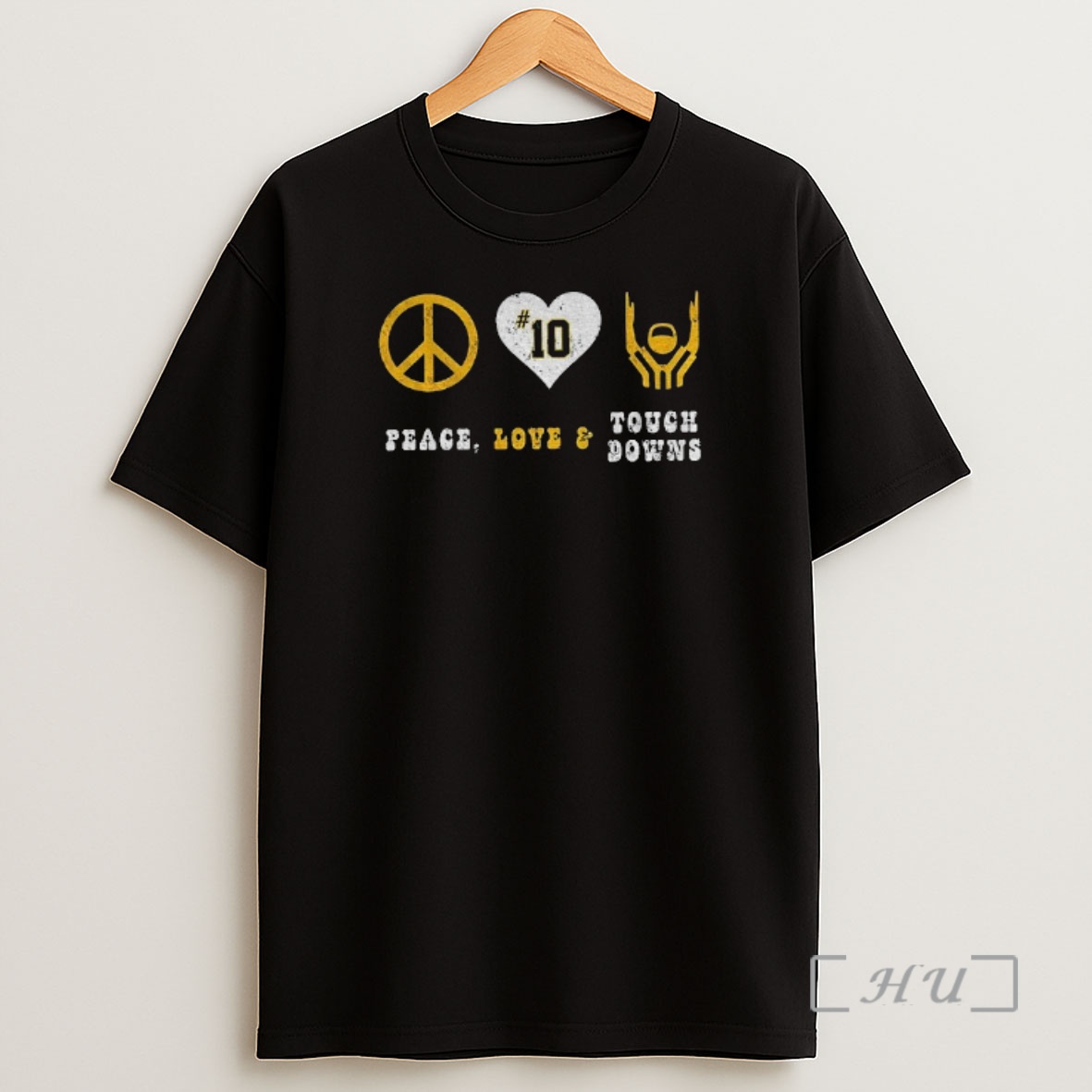 Officials Peace Love And Touchdowns Jordan Love Green Bay Packers Football Shirt Sweatshirt Tee