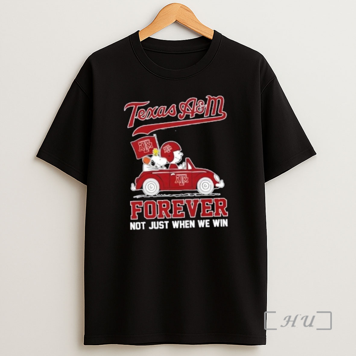 Officials Peanuts Charlie Brown X Snoopy Driving Car Texas Am Aggies Forever Not Just When We Win Shirt Sweatshirt Tee