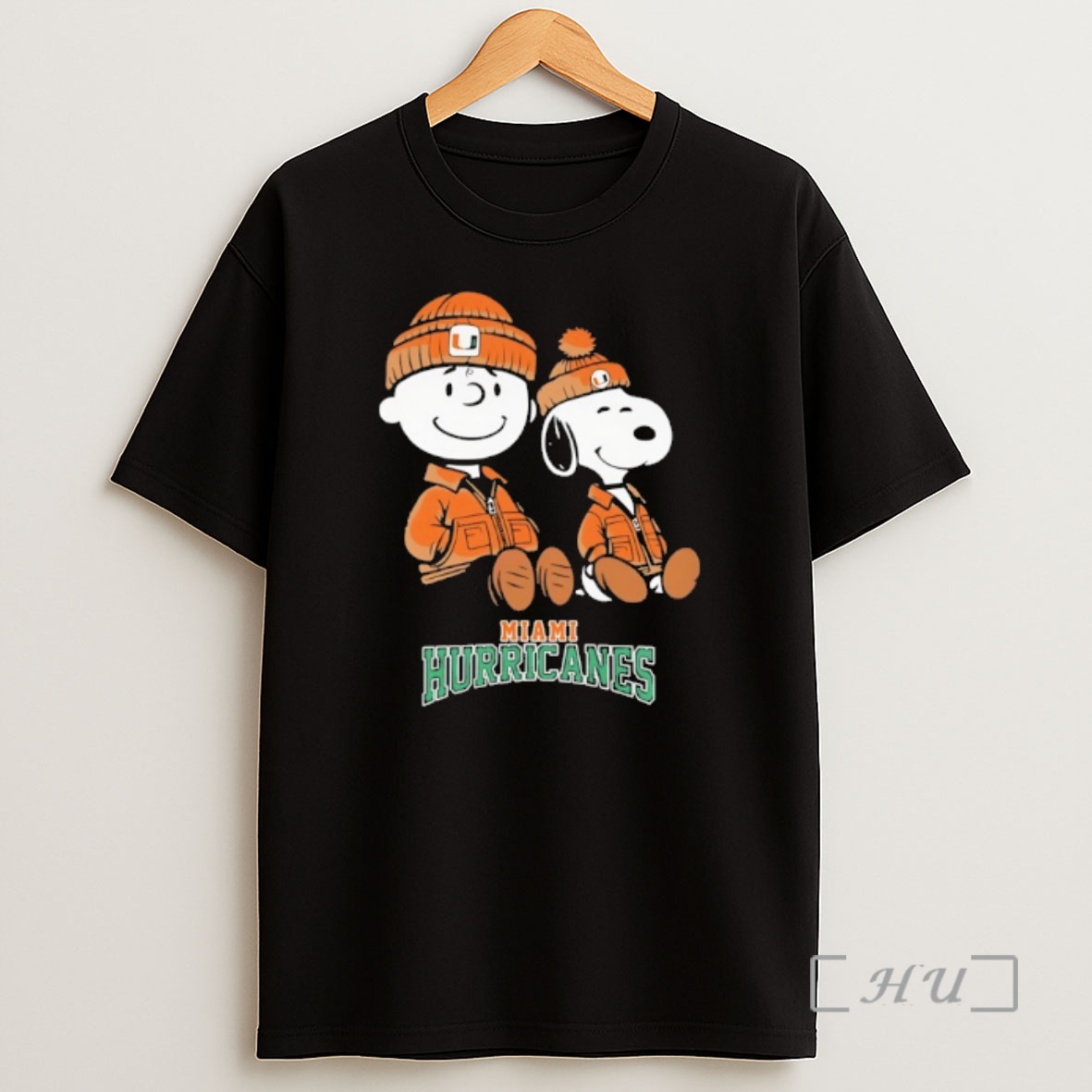 Officials Peanuts Snoopy And Charlie Brown X Miami Hurricanes Premium Shirt Sweatshirt Tee