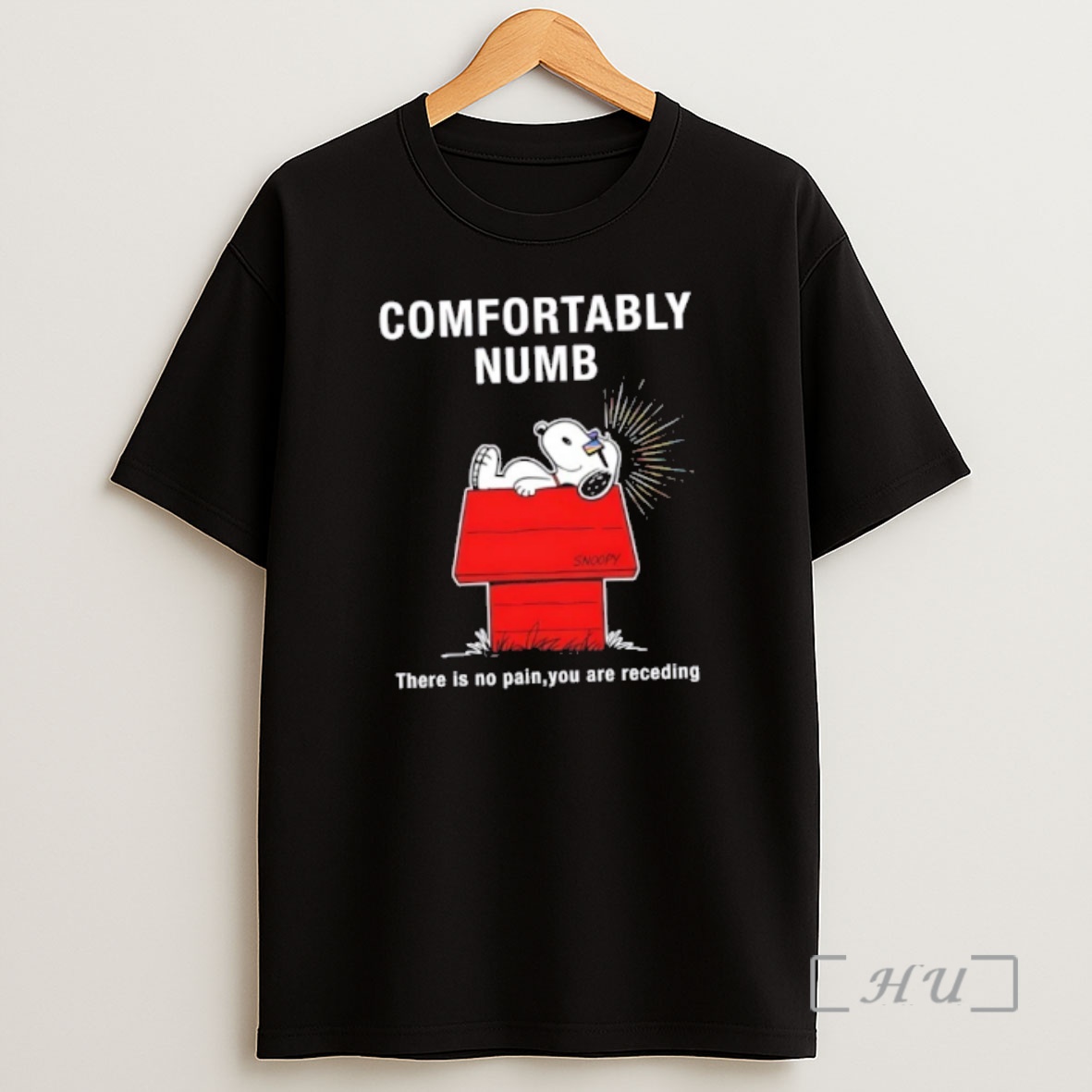 Officials Peanuts Snoopy Confortably Numb There Is No Pain You Are Receding Shirt Sweatshirt Tee