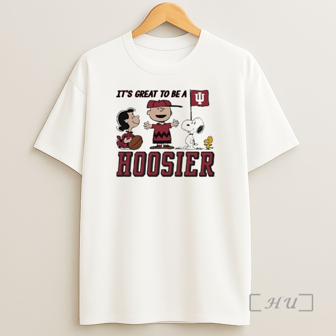 Officials Peanuts Characters Its Great To Be A Indiana Hoosiers Shirt Sweatshirt Tee