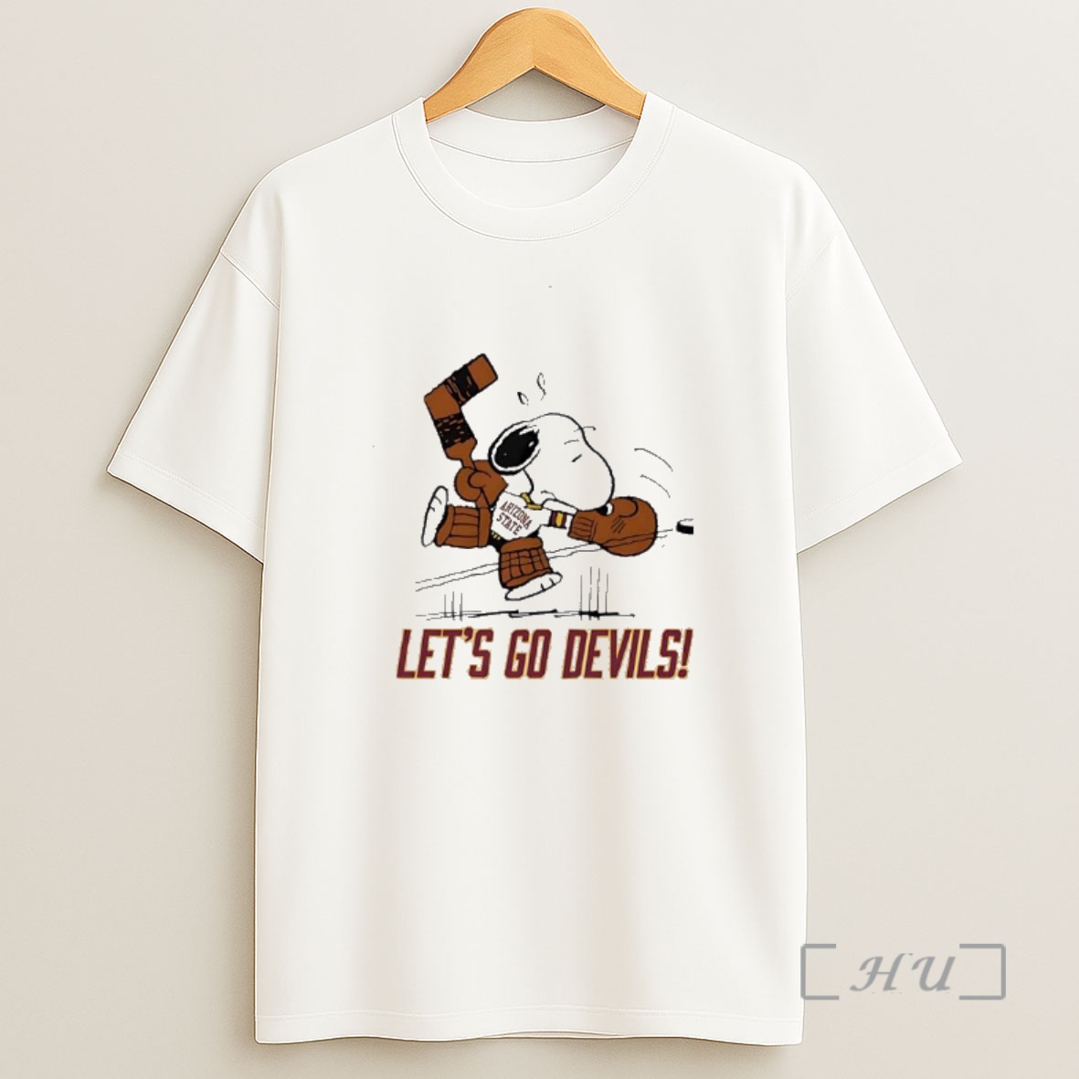 Officials Peanuts X Arizona State Snoopy Goalie Cute Cartoon Shirt Sweatshirt Tee