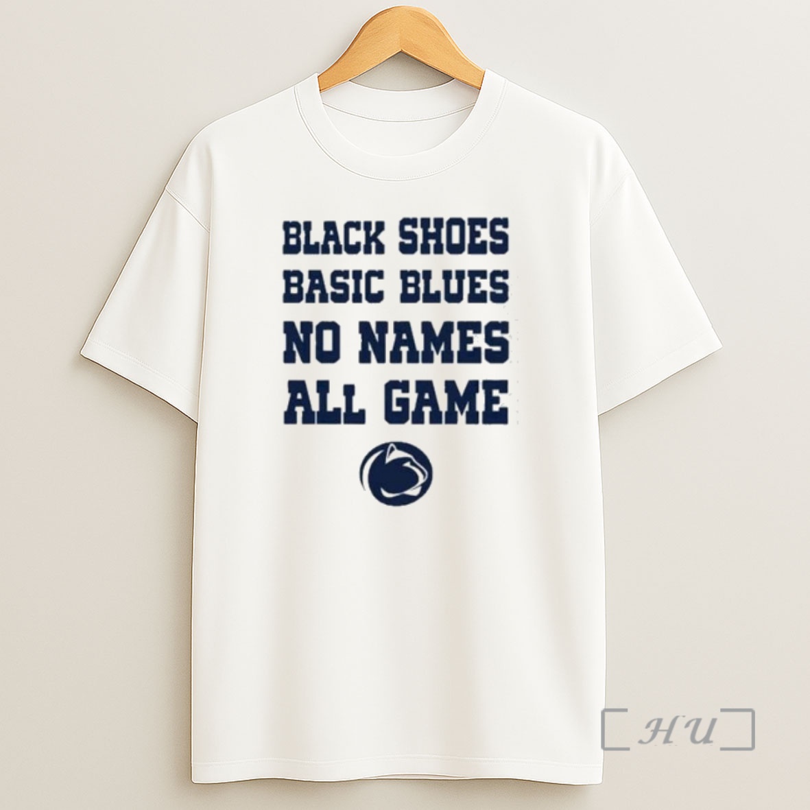 Officials Penn State Nittany Lions Black Shoes Basic Blues No Names All Game Circle White Shirt Sweatshirt Tee