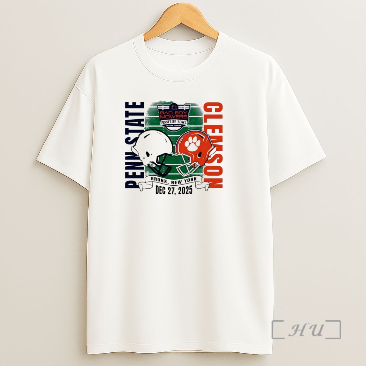 Officials Penn State Nittany Lions Vs Clemson Tigers 2025 Pinstripe Bowl Helmet Circle Shirt Sweatshirt Tee