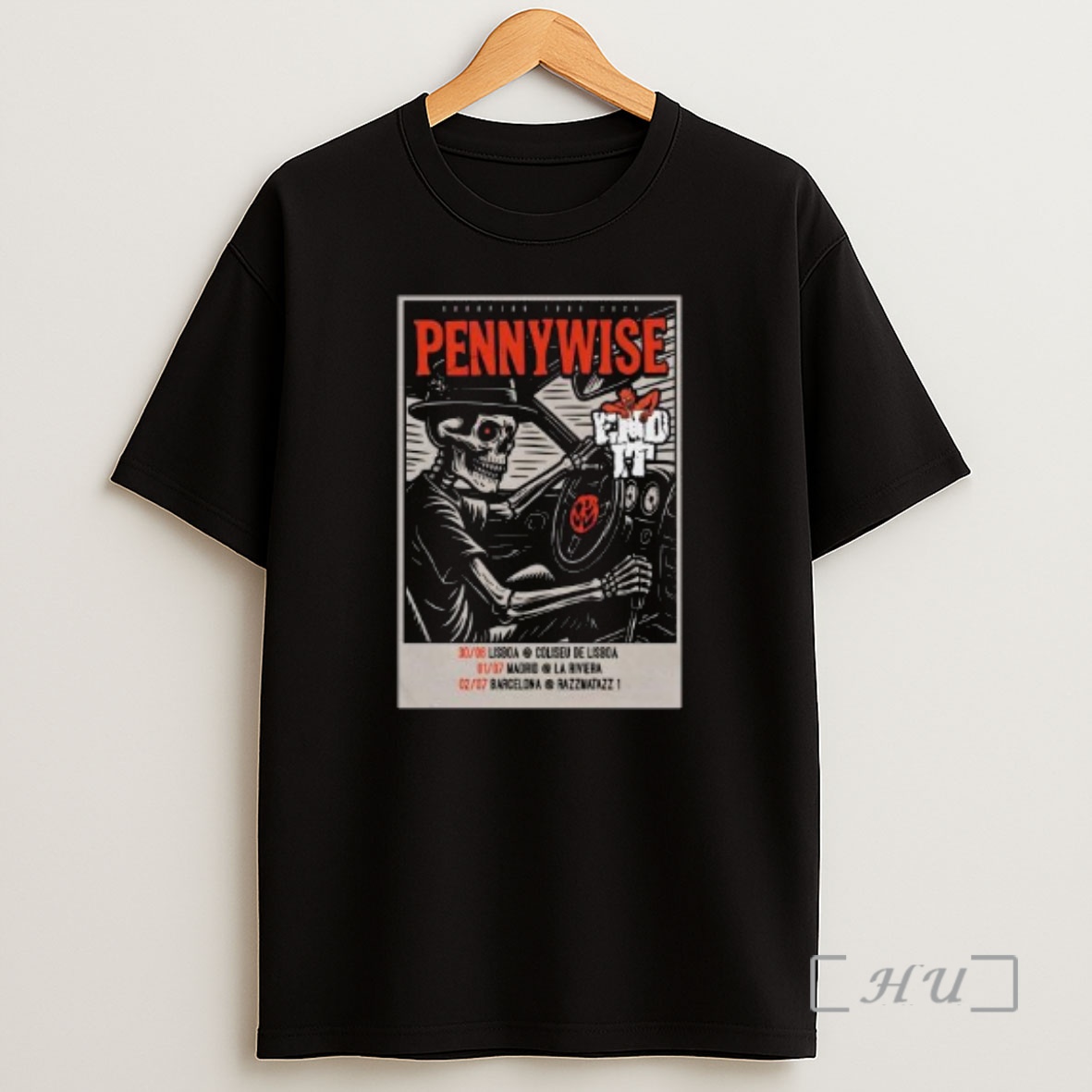 Officials Pennywise European Tour 2026 Circle Black Shirt Sweatshirt Tee