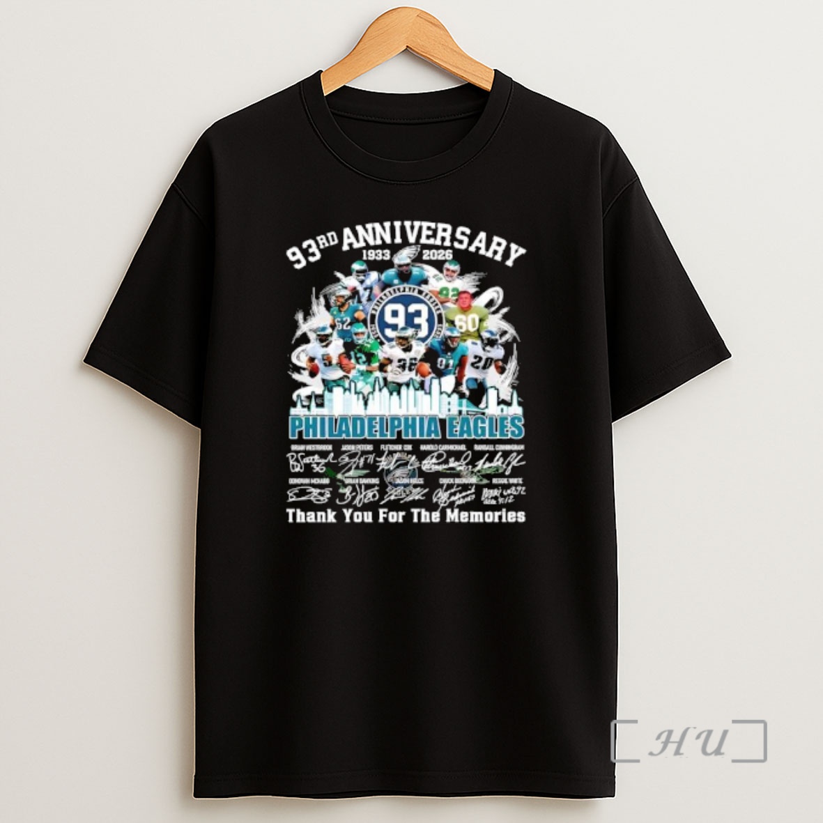 Officials Philadelphia Eagles 1933 2026 93rd Anniversary Thank For The Memories Signature Shirt Sweatshirt Tee