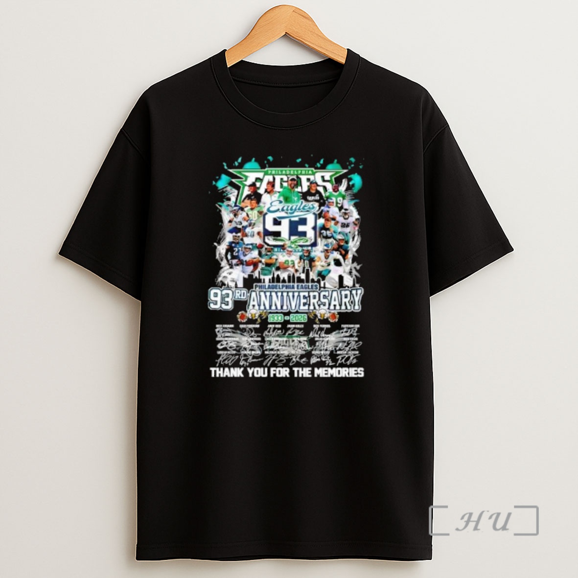 Officials Philadelphia Eagles 1933 2026 93rd Anniversary Thank For The Memories Signatures Shirt Sweatshirt Tee