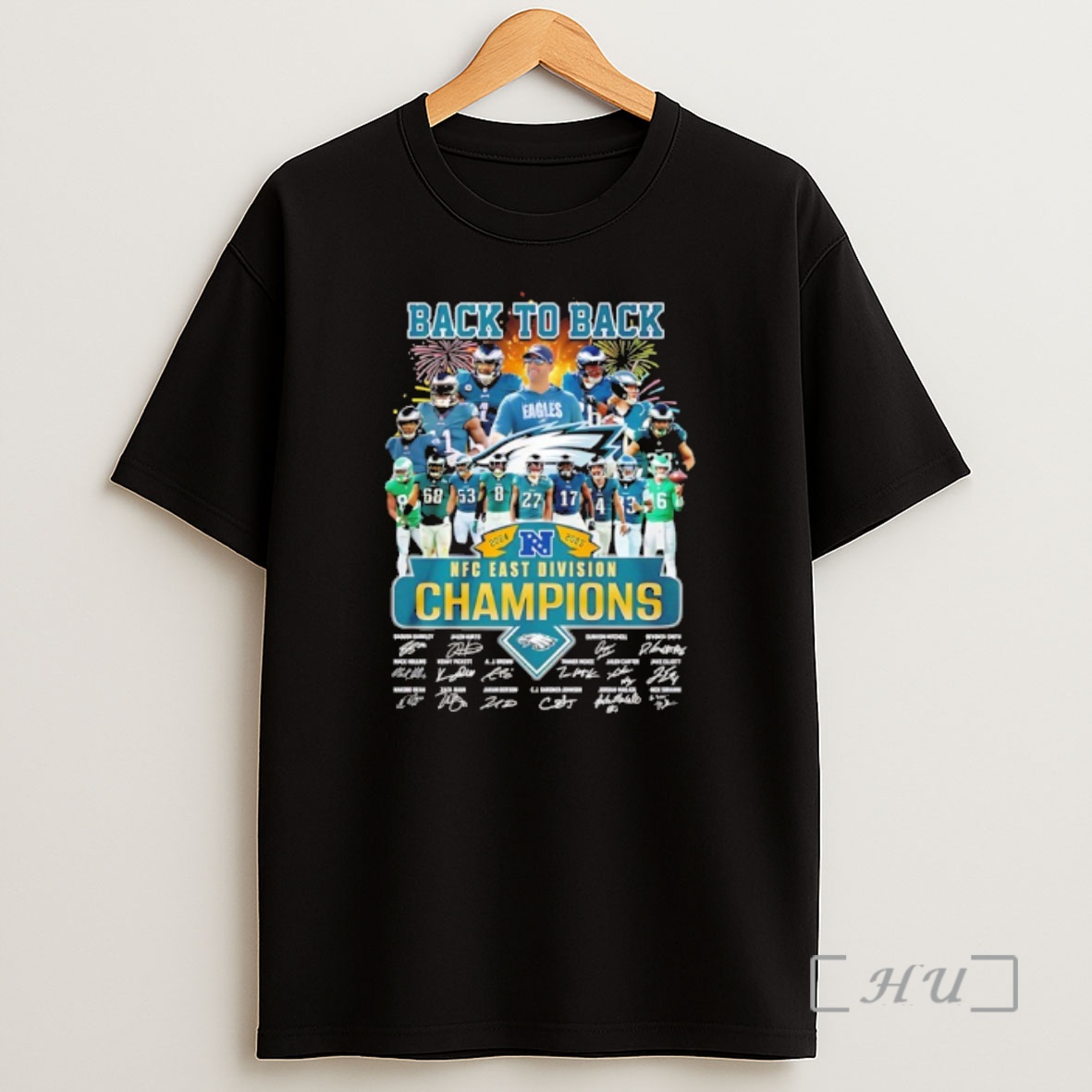 Officials Philadelphia Eagles 2024 2025 Back To Back Nfc East Division Champions All Team Shirt Sweatshirt Tee