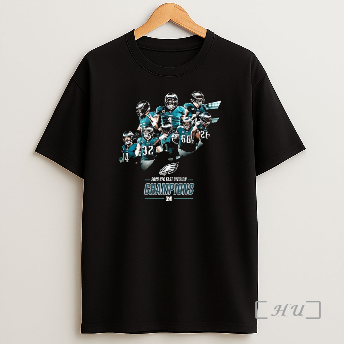 Officials Philadelphia Eagles 2025 Nfc East Division Champions Logo Player Collage Shirt Sweatshirt Tee