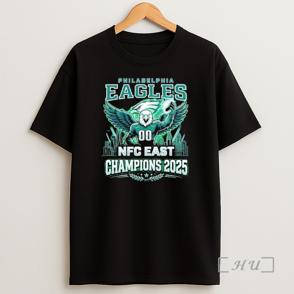 Officials Philadelphia Eagles Nfc East Champions 2025 Skyline Shirt Sweatshirt Tee
