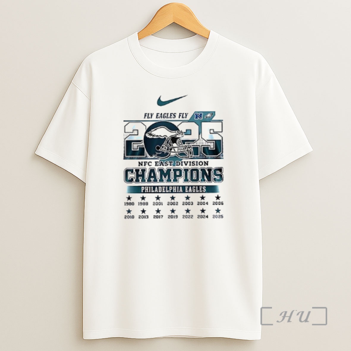 Officials Philadelphia Eagles Nfl East Division Champions Back 2 Back Fly Eagles Fly Mascot Flag Double Sided Graphic Shirt Sweatshirt Tee