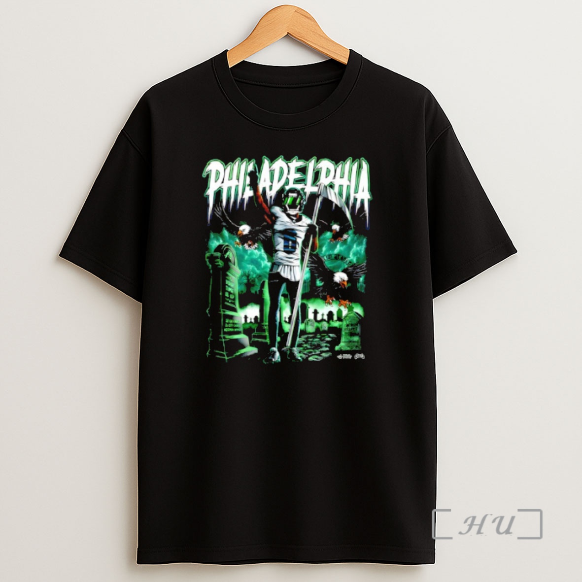 Officials Philadelphia Eagles Slim Reaper Graveyard Shirt Sweatshirt Tee