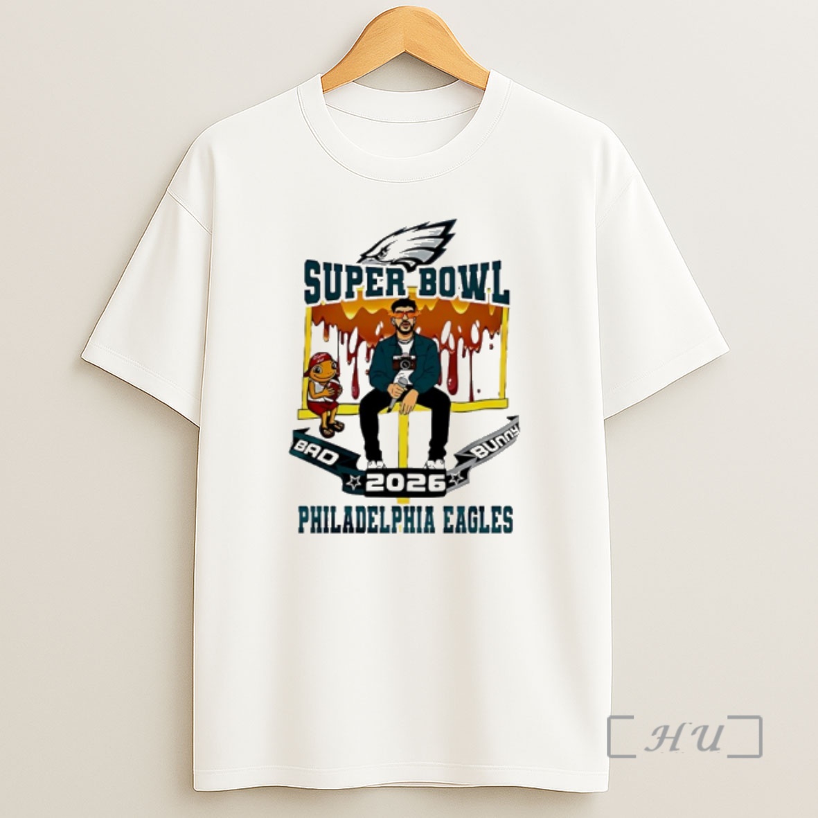 Officials Philadelphia Eagles X Bad Bunny Super Bowl 2026 Shirt Sweatshirt Tee