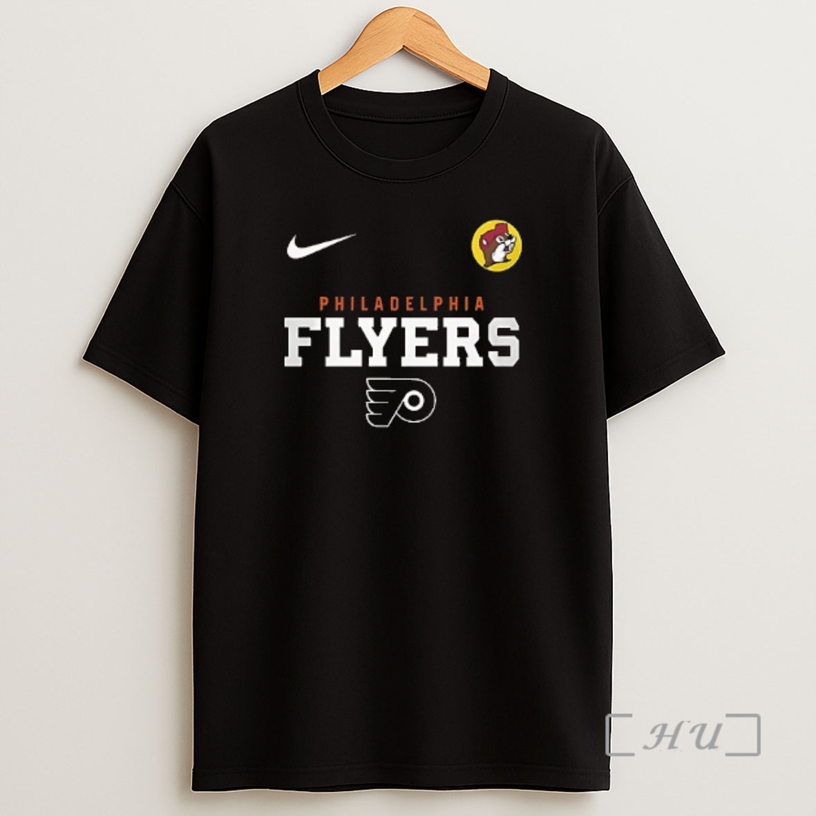 Officials Philadelphia Flyers X Buc Ees Go Pens Go Mascot Double Sided Graphic Shirt Sweatshirt Tee