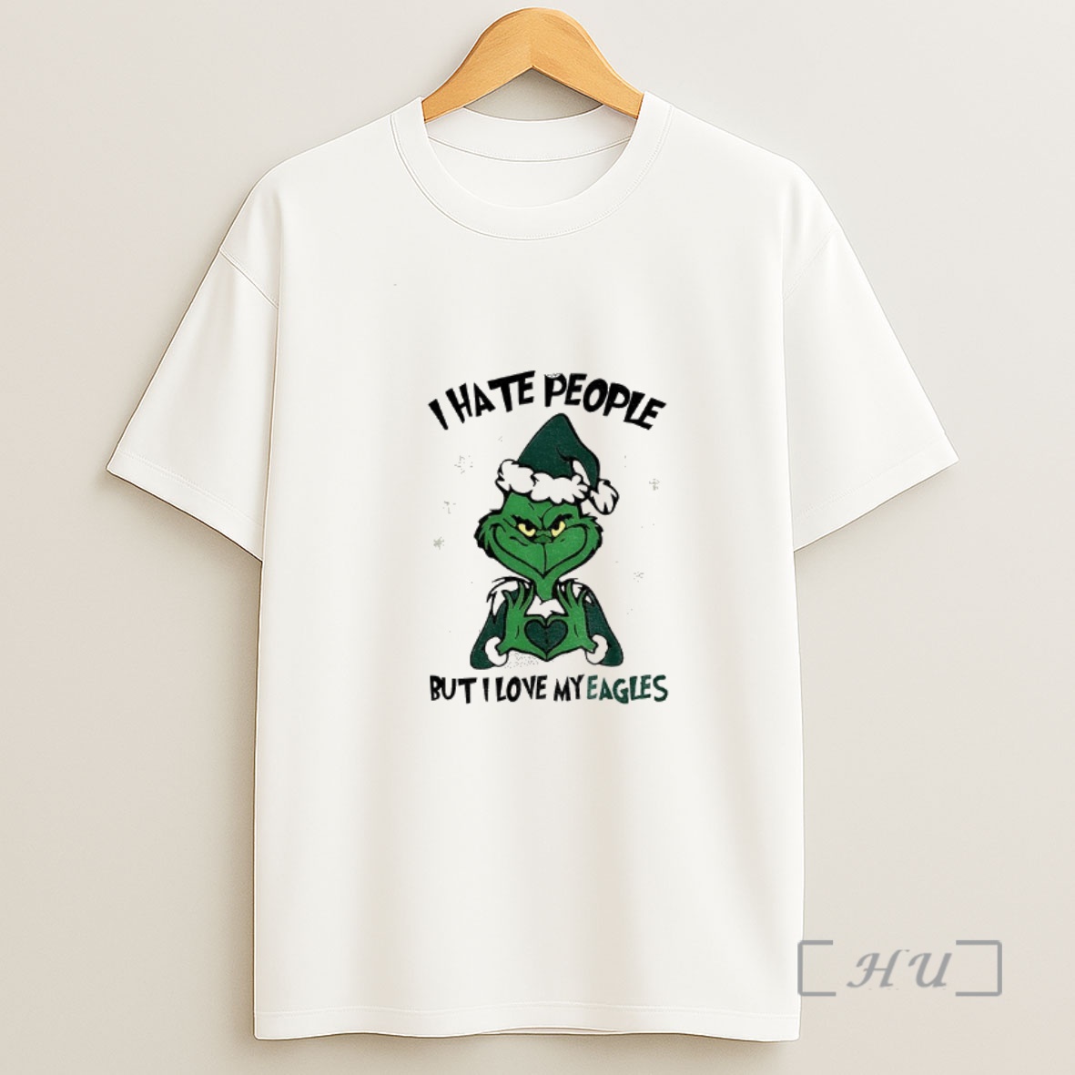 Officials Philadelphia Football Christmas Grinch I Hate People But I Love My Eagles Premium Shirt Sweatshirt Tee