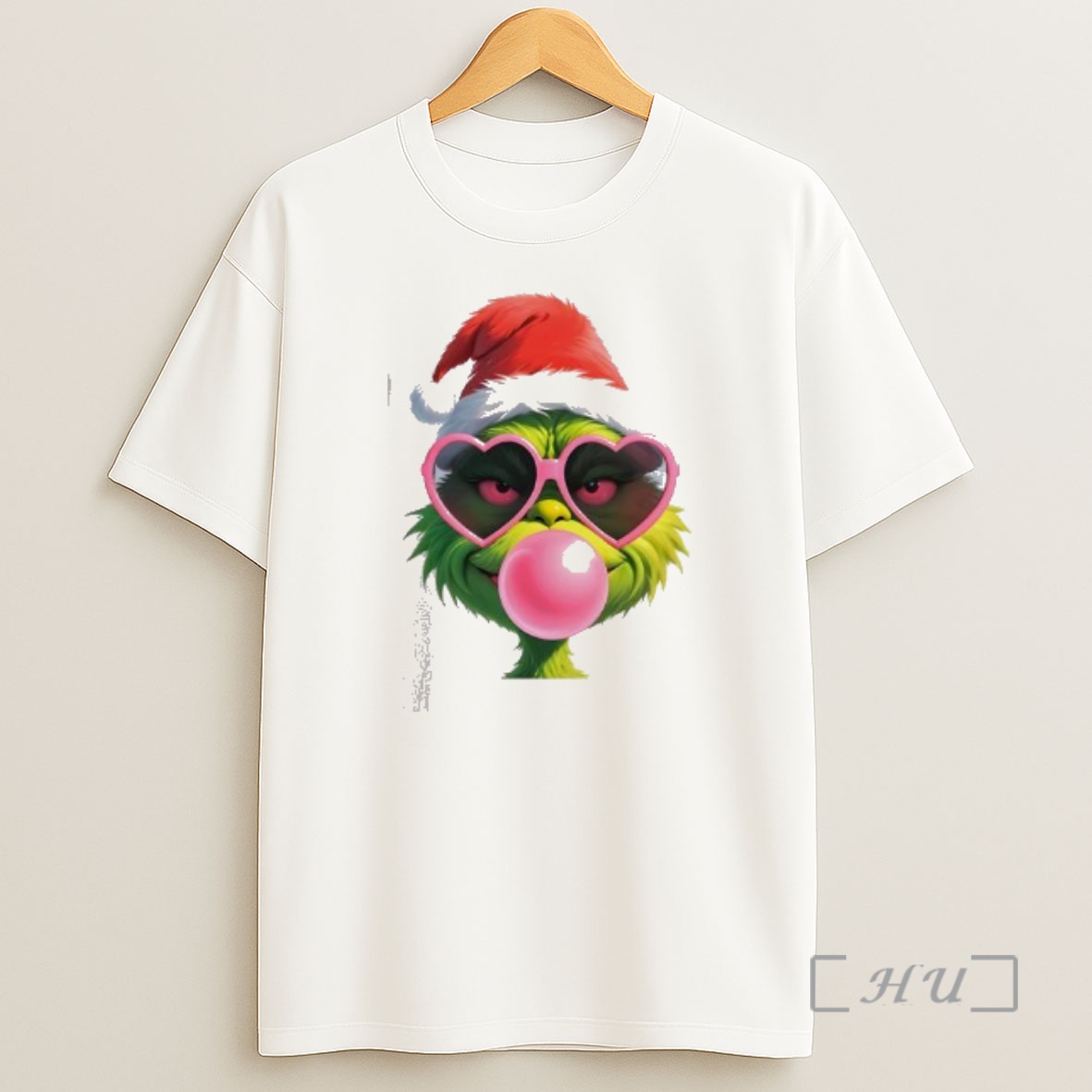Officials Pink Christmas Grinch Blowing Bubble Heart Cute Premium Shirt Sweatshirt Tee