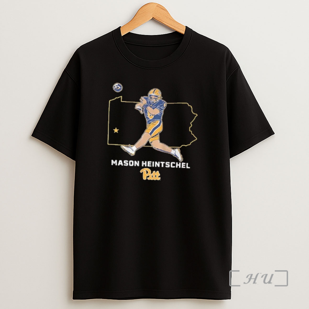 Officials Pitt Football Mason Heintschel State Star 2 Sided Premium Shirt Sweatshirt Tee