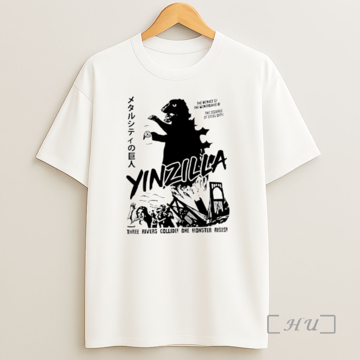 Officials Pittsburgh Gold Yinzilla Three Rivers Collide One Monster Rises Shirt Sweatshirt Tee