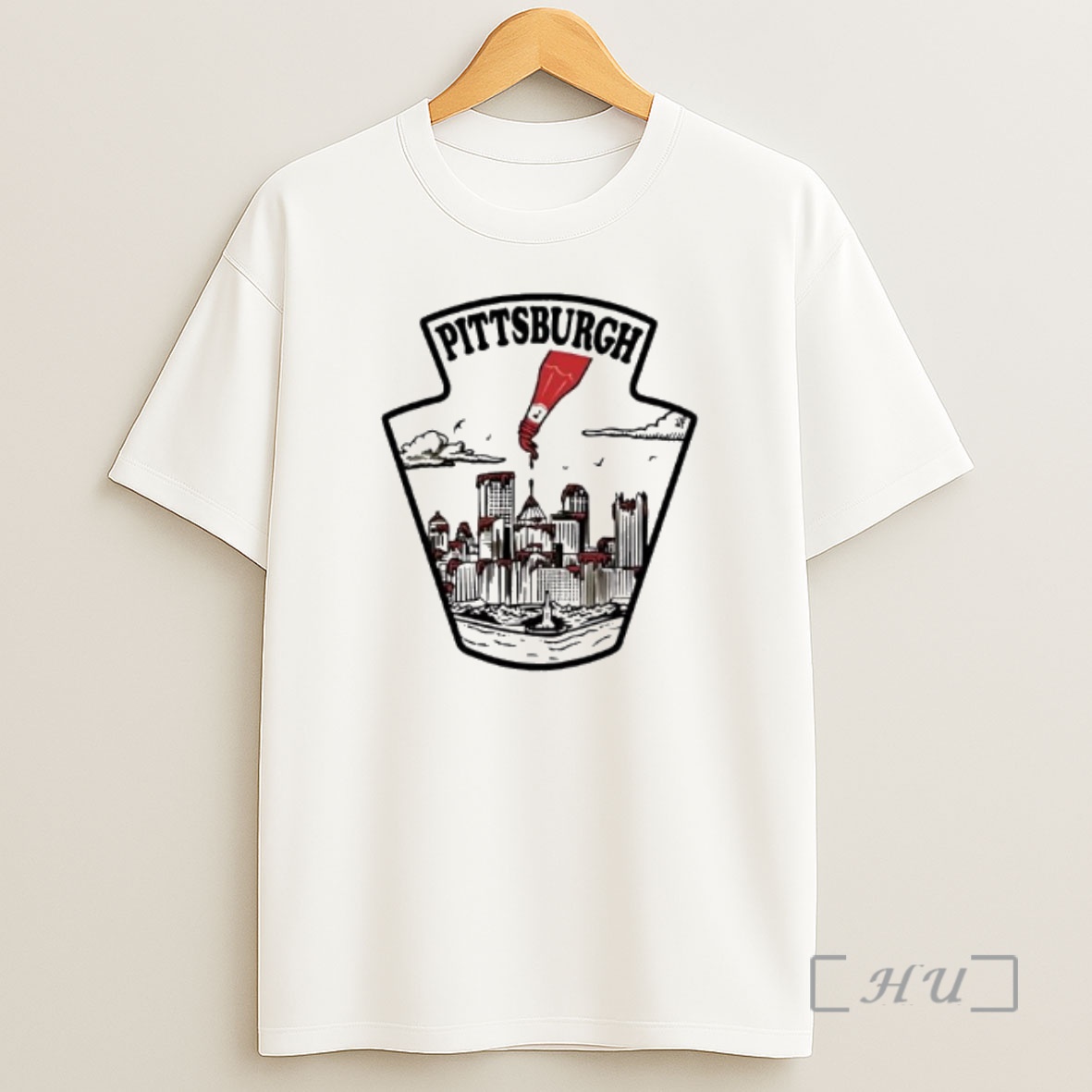 Officials Pittsburgh Natural Bottle Skyline Shirt Sweatshirt Tee