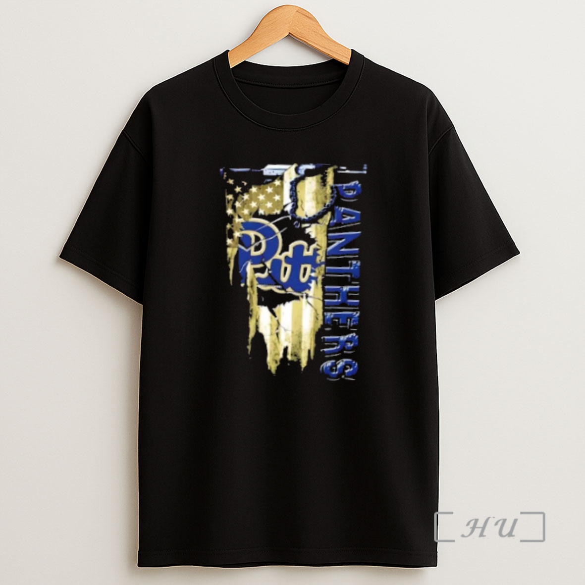 Officials Pittsburgh Panthers Football Battle Shattered Usa Flag Rip Design Shirt Sweatshirt Tee
