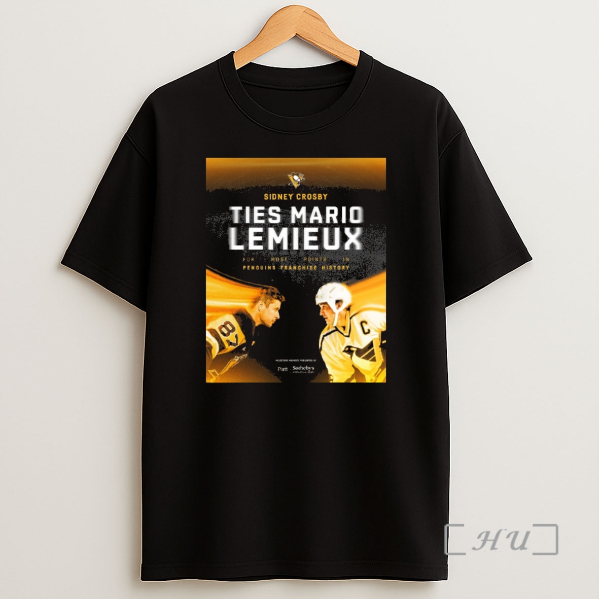 Officials Pittsburgh Penguins Sidney Crosby Ties Mario Lemieux For Most Points In Penguins Franchise History Shirt Sweatshirt Tee