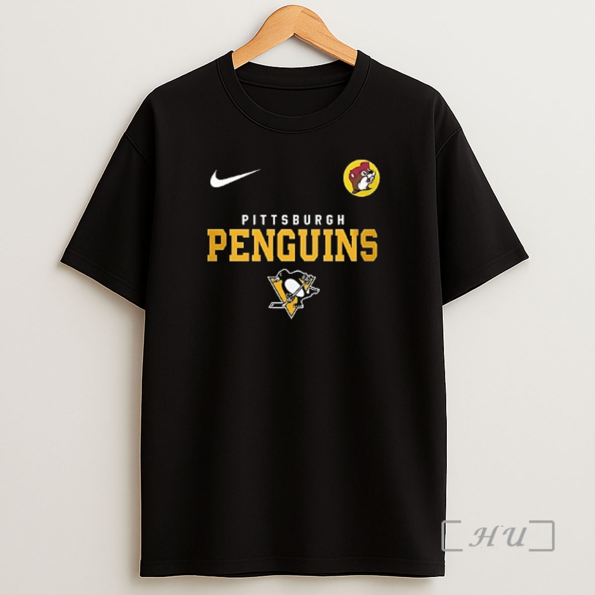 Officials Pittsburgh Penguins X Buc Ees Go Pens Go Mascot Double Sided Graphic Shirt Sweatshirt Tee