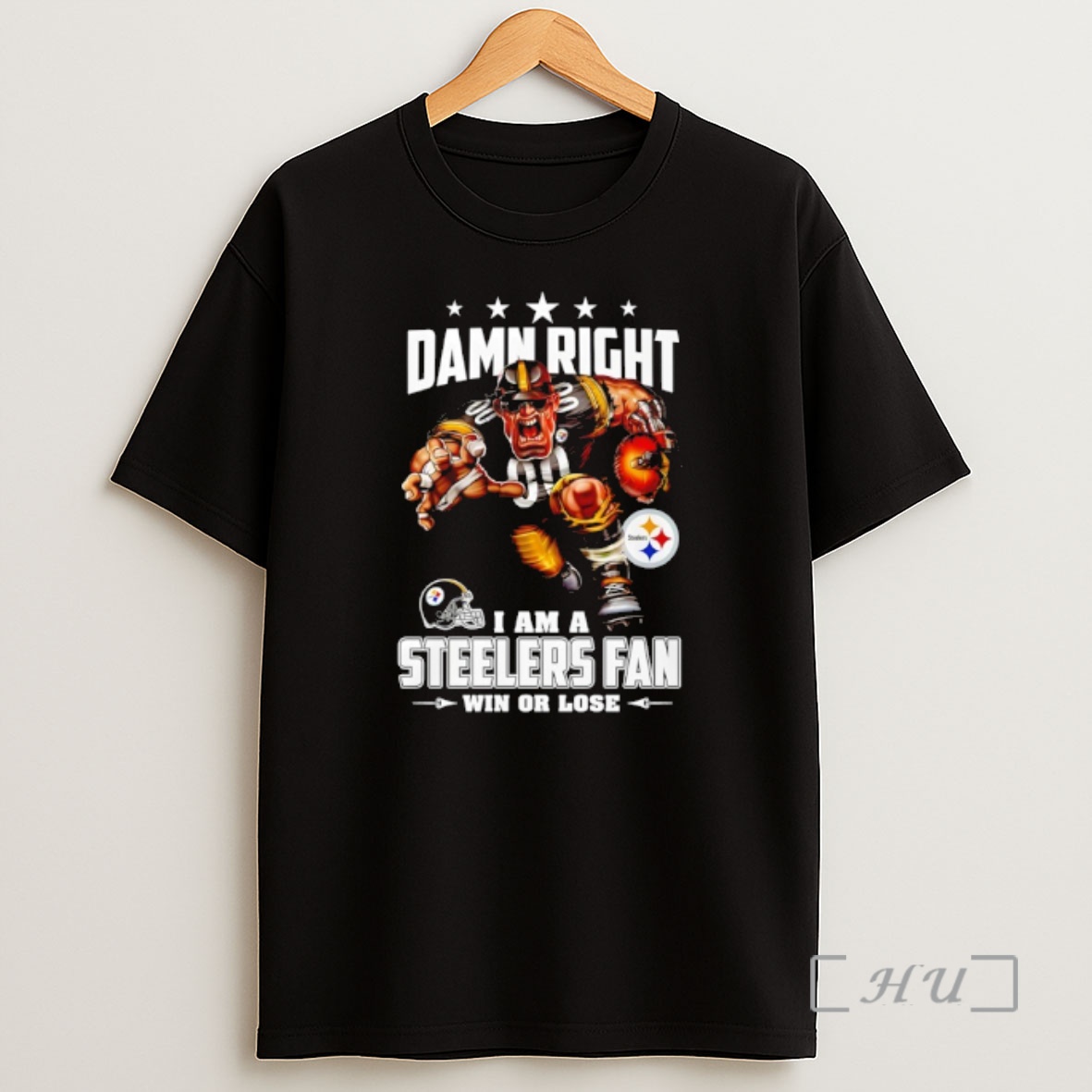 Officials Pittsburgh Steelers Mascot Damn Right I Am A Cowboys Fan Win Or Lose Shirt Sweatshirt Tee