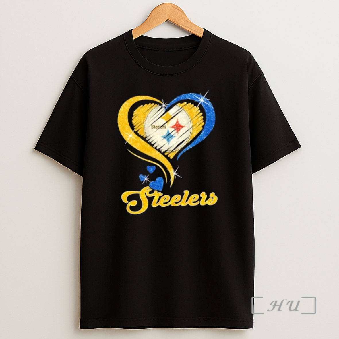 Officials Pittsburgh Steelers Football In Glitter Heart Fans Shirt Sweatshirt Tee