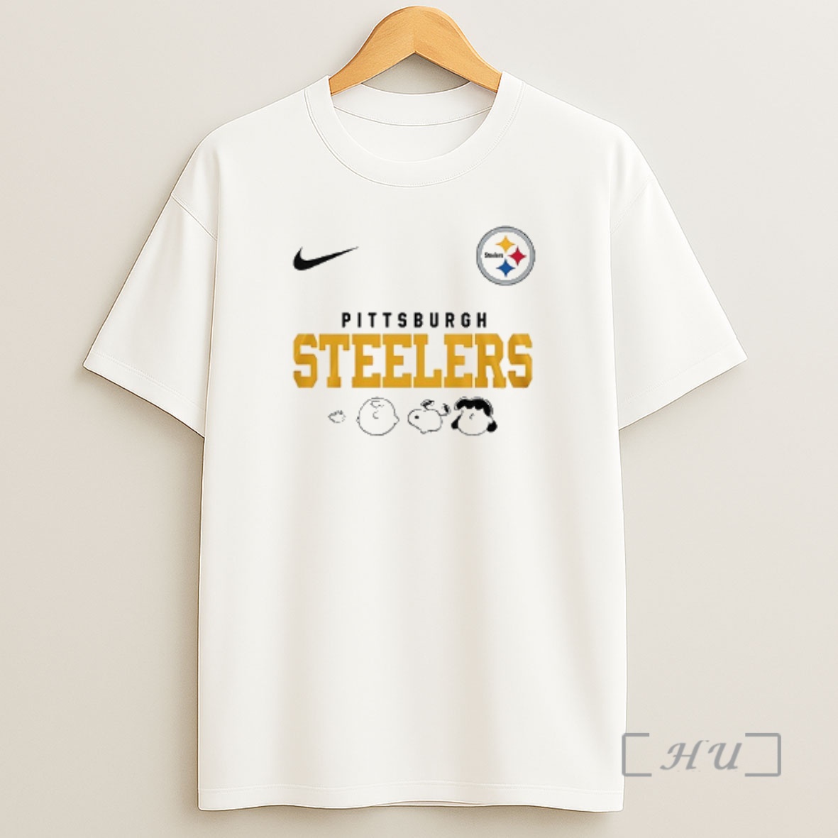 Officials Pittsburgh Steelers X Peanuts Abbey Road Cartoon Double Sided Graphic Shirt Sweatshirt Tee