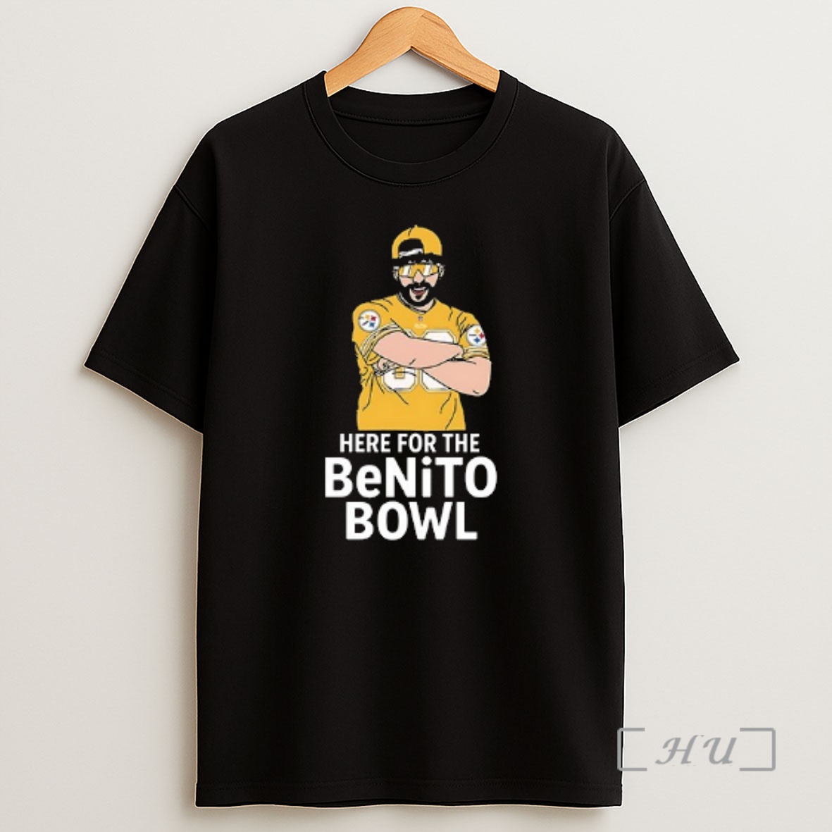 Officials Pittsburgh Steelers X Super Bowl Halftime Here For The Benito Bowl Art Double Sided Graphic Shirt Sweatshirt Tee