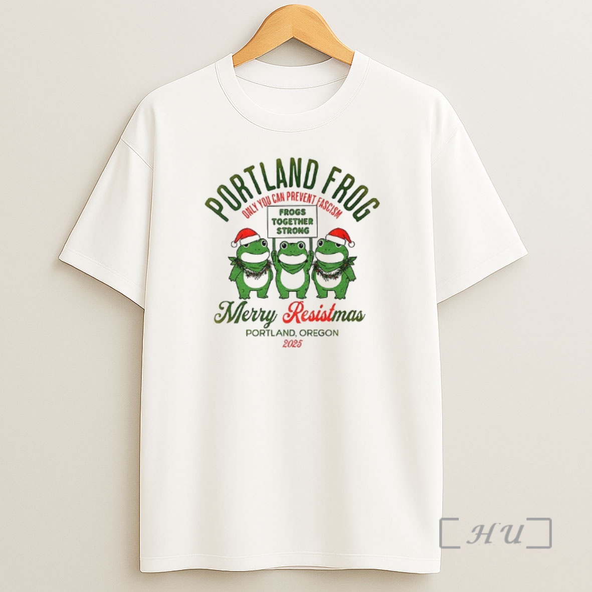 Officials Portland Frog Christmas Merry Resistmas 2025 Frog Together Strong Premium Shirt Sweatshirt Tee