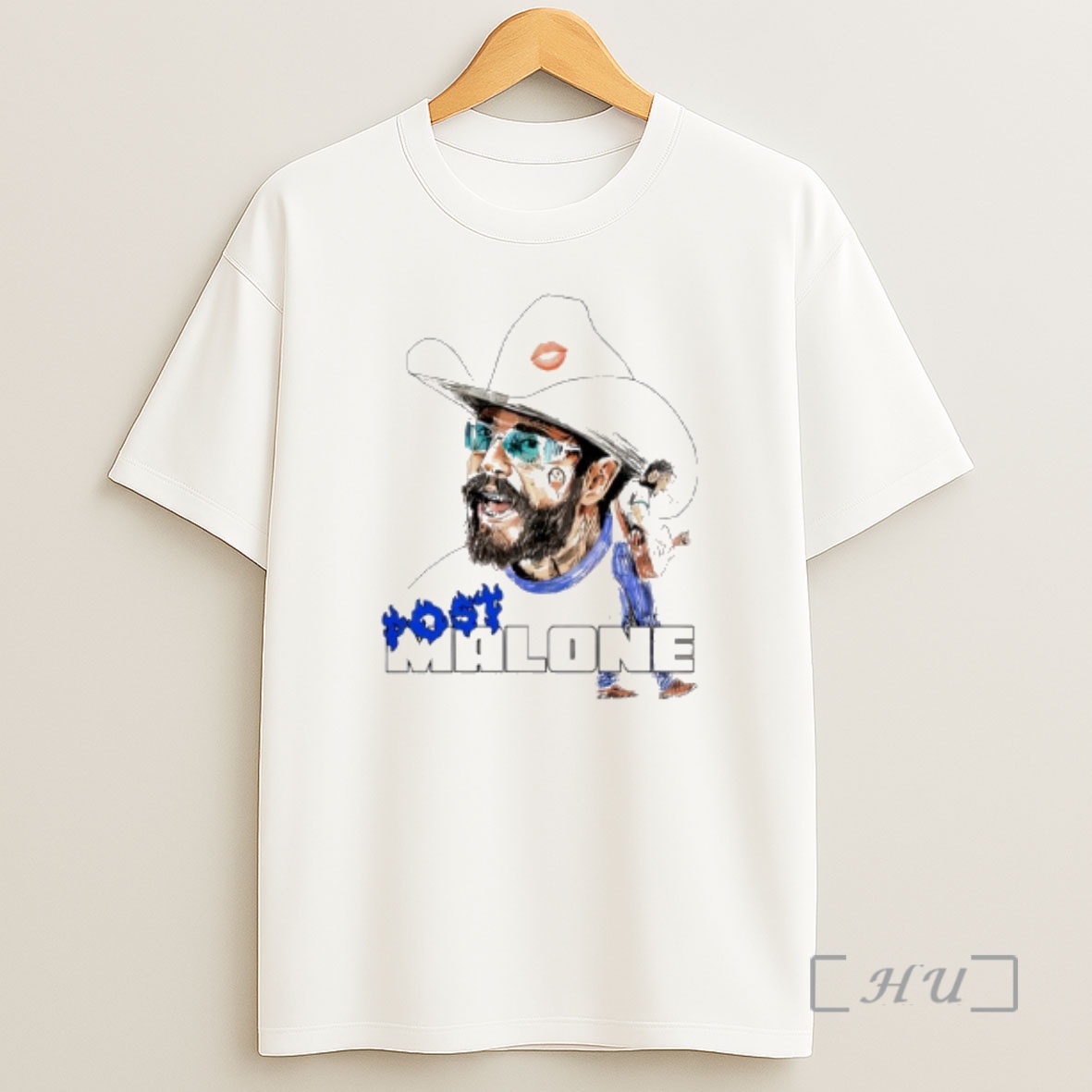 Officials Post Malone Blue Flame Shirt Sweatshirt Tee