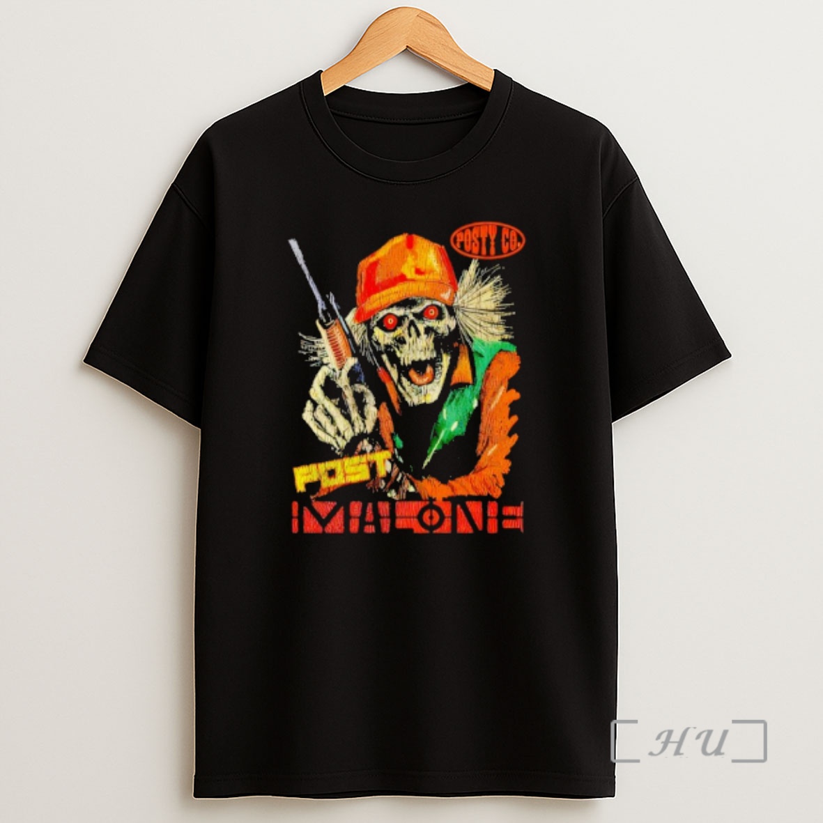 Officials Post Malone Hunter Skeleton Posty Co Shirt Sweatshirt Tee