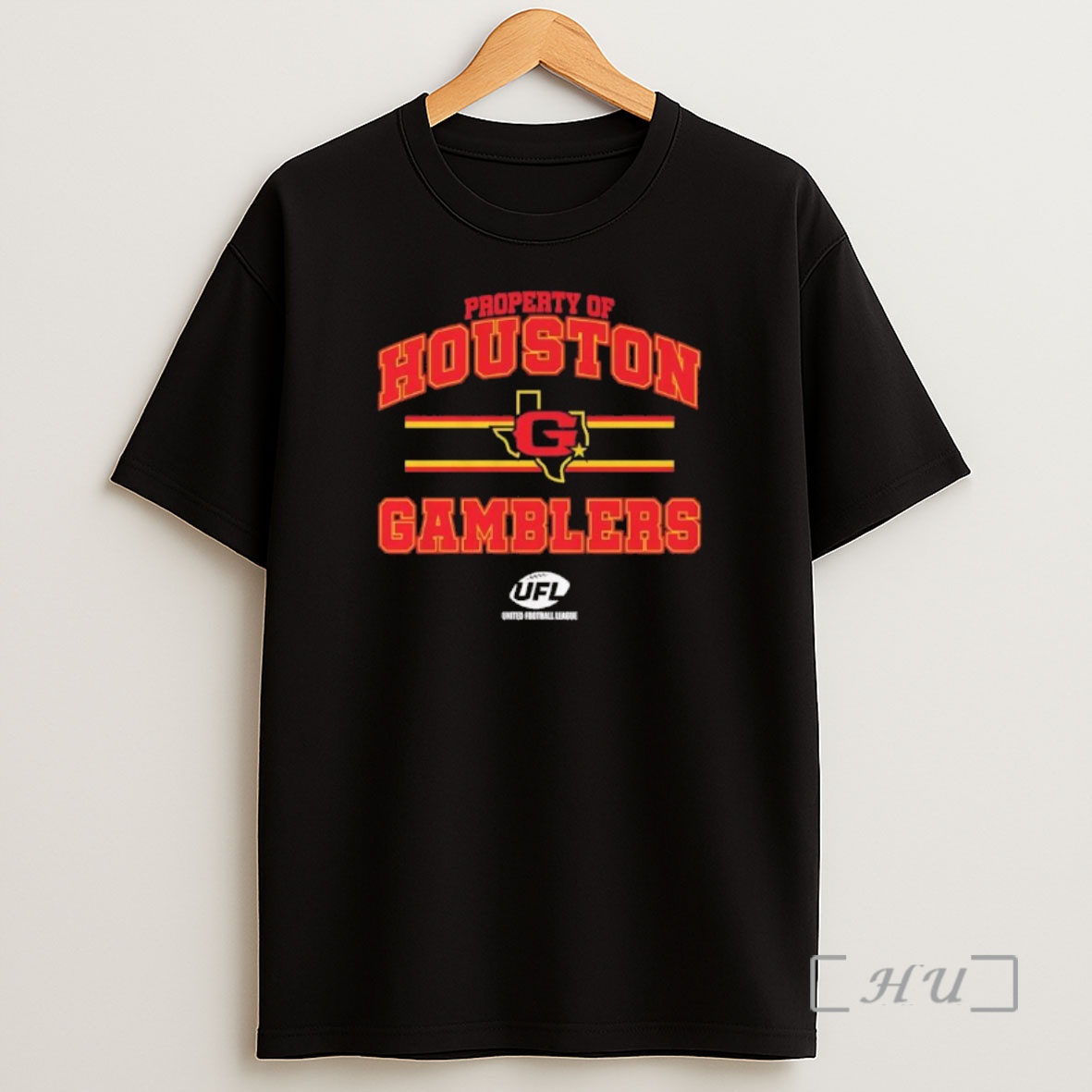 Officials Property Of Houston Gamblers 2025 Ufl Shirt Sweatshirt Tee