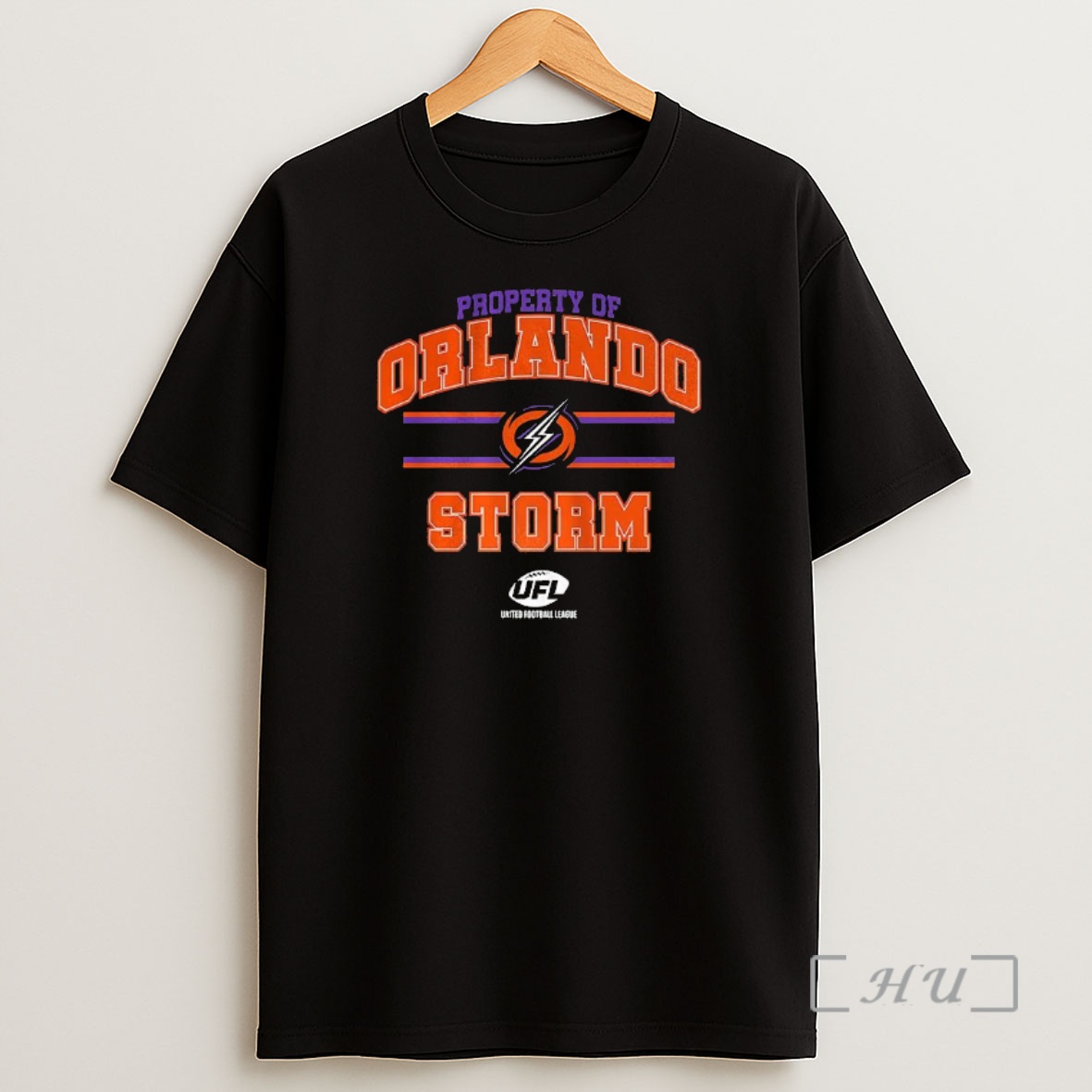 Officials Property Of Orlando Storm Ufl Logo Striped Shirt Sweatshirt Tee