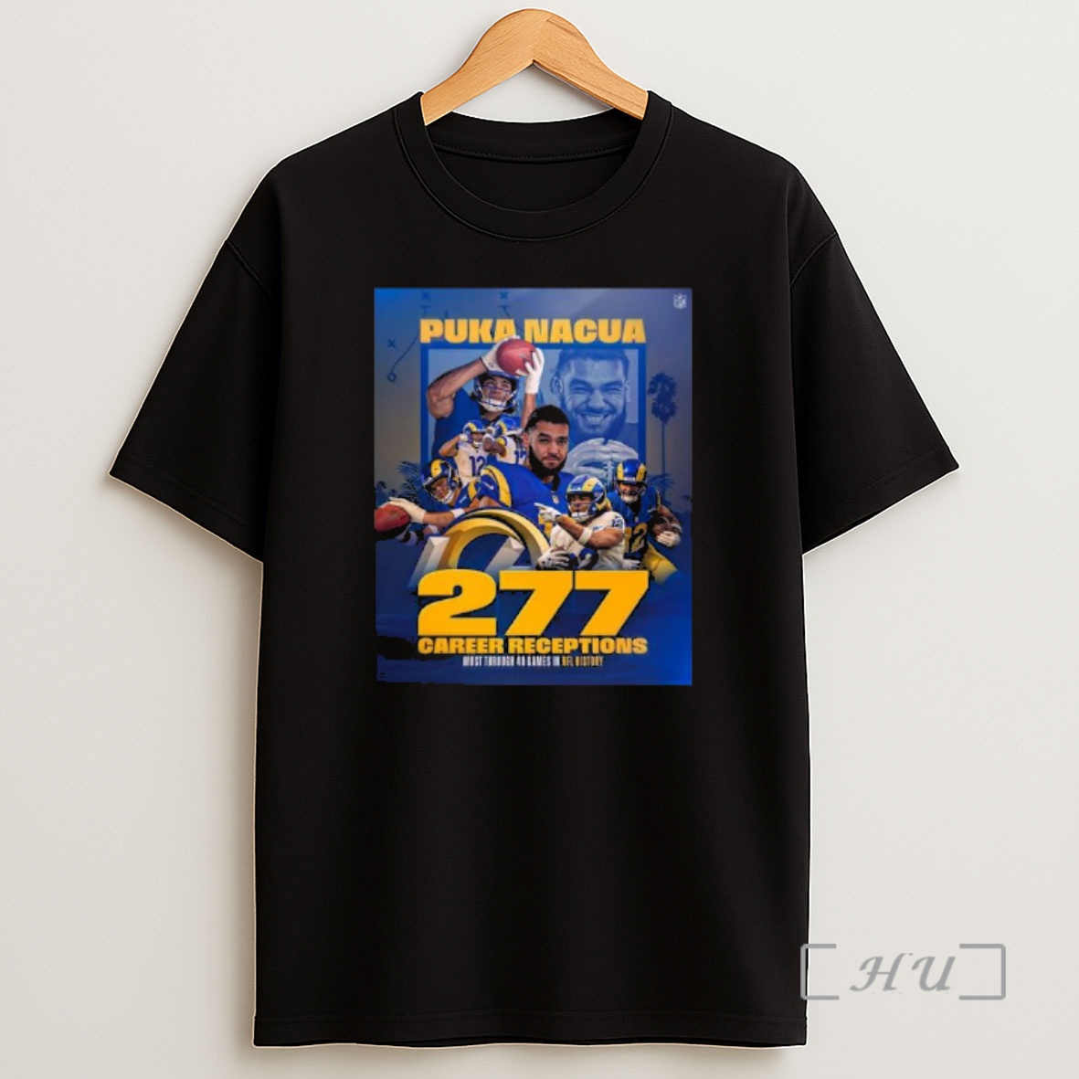 Officials Puka Nacua Rams 277 Career Receptions Shirt Sweatshirt Tee