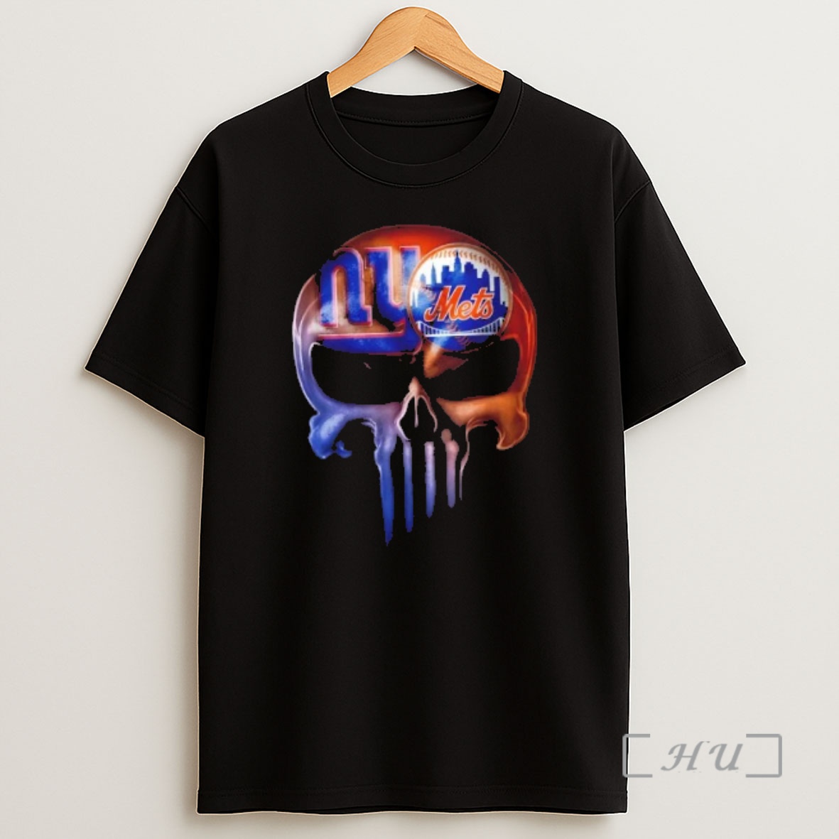 Officials Punisher Skull New York City Sports Giants X Mets Shirt Sweatshirt Tee