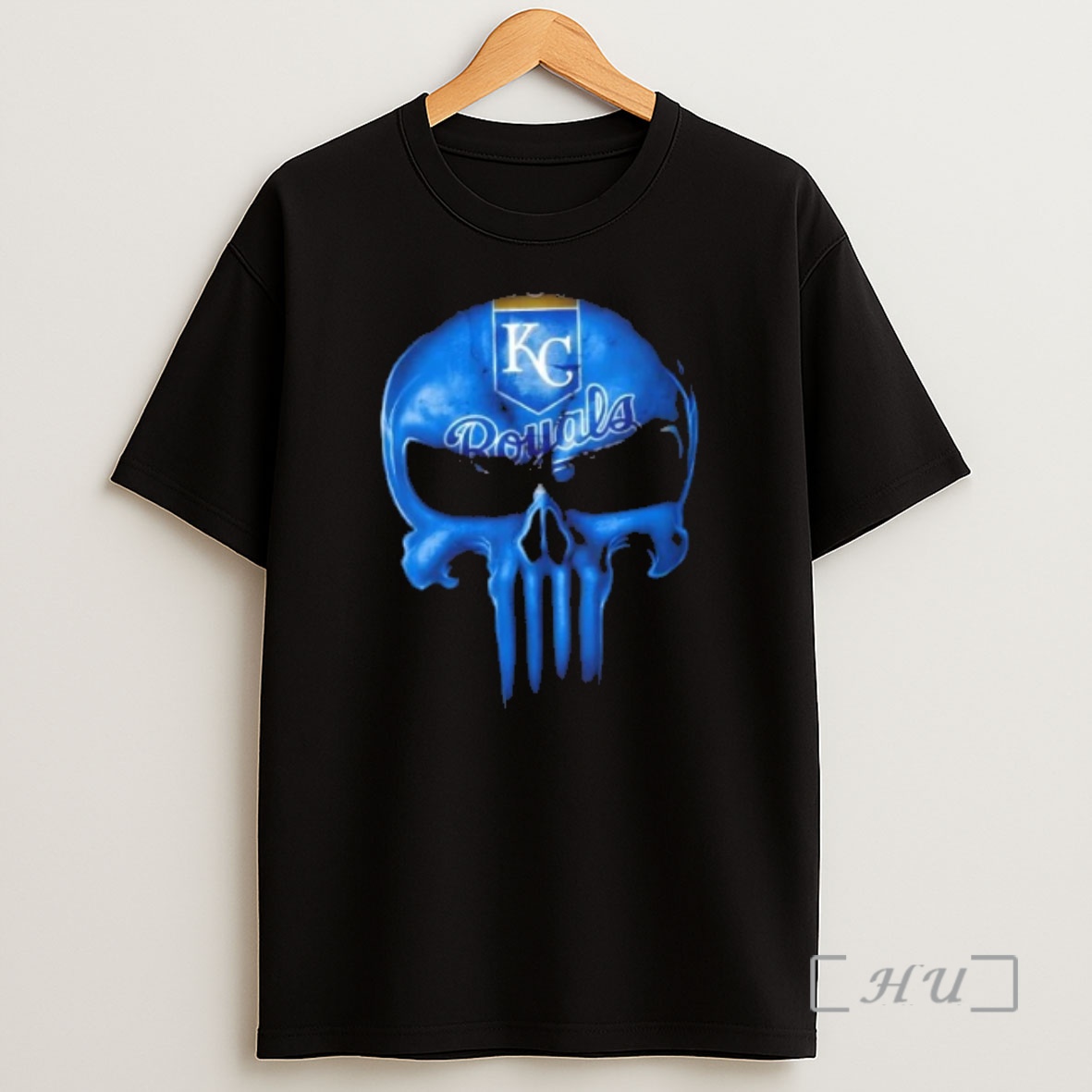 Officials Punisher Skull X Kansas City Royals Baseball Logo Shirt Sweatshirt Tee