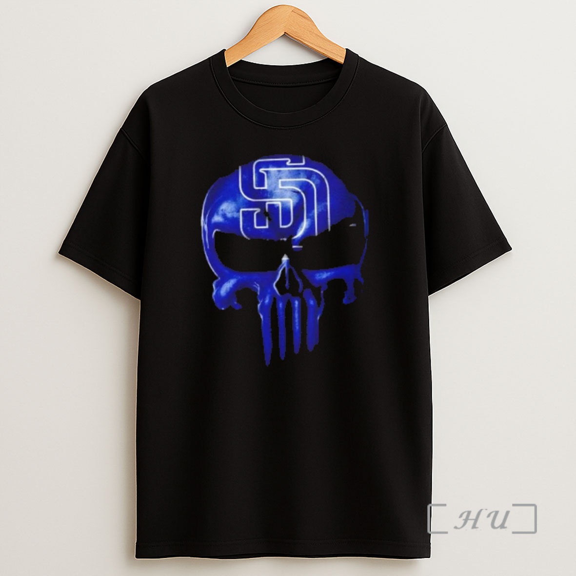 Officials Punisher Skull X San Diego Padres Baseball Logo Shirt Sweatshirt Tee